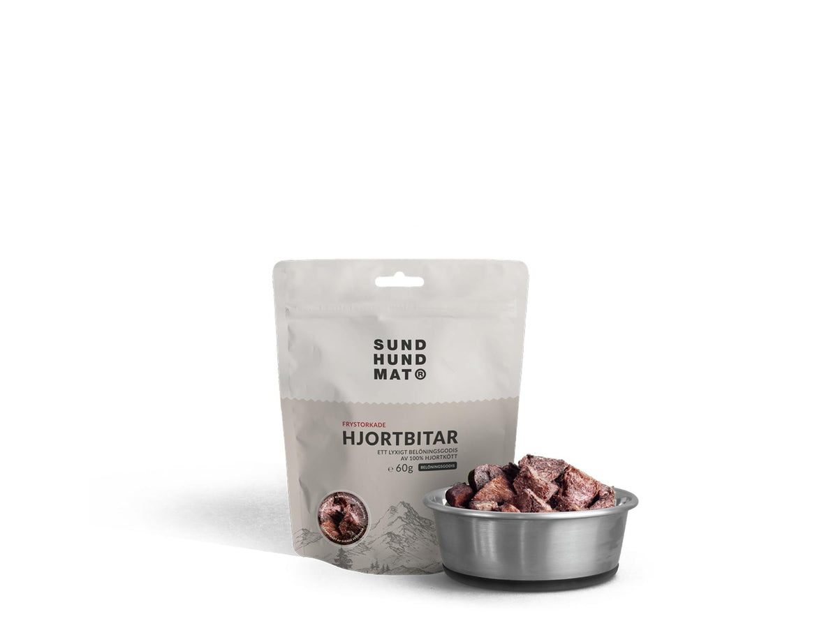Sund Hundmat Frysetørkede Hjortebiter 60 g