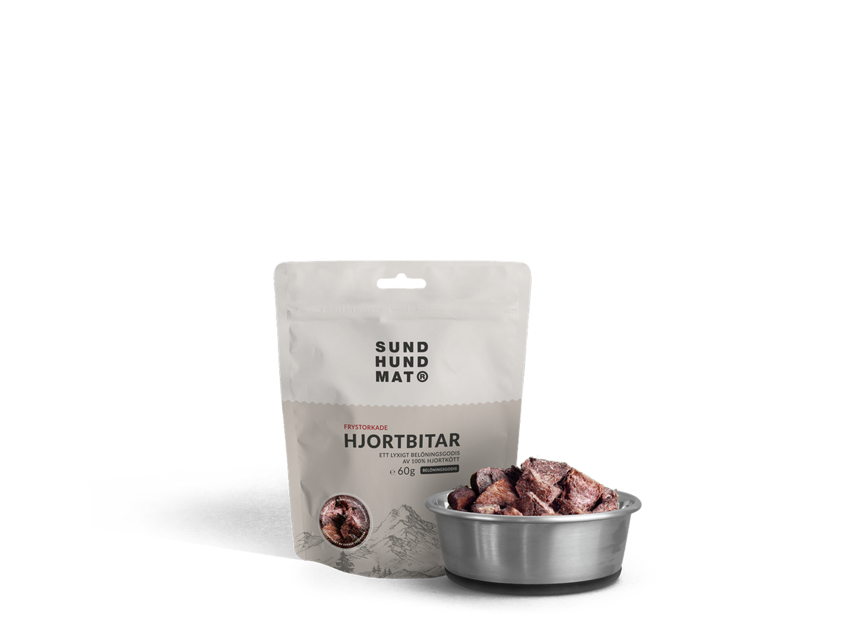 Sund Hundmat Frysetørkede Hjortebiter 60 g