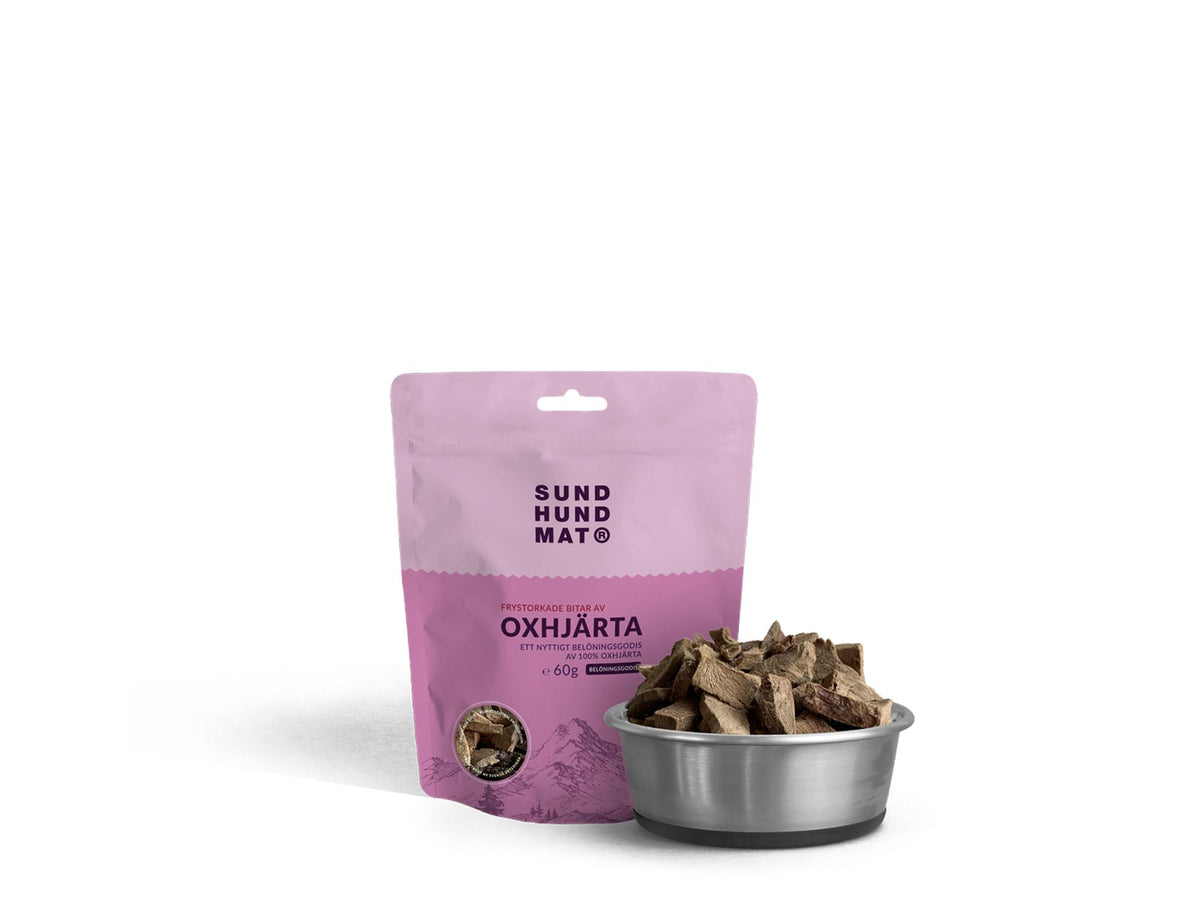 Sund Hundmat Frysetørket Oksehjerte 60 g