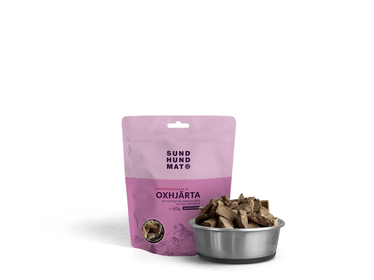 Sund Hundmat Frysetørket Oksehjerte 60 g