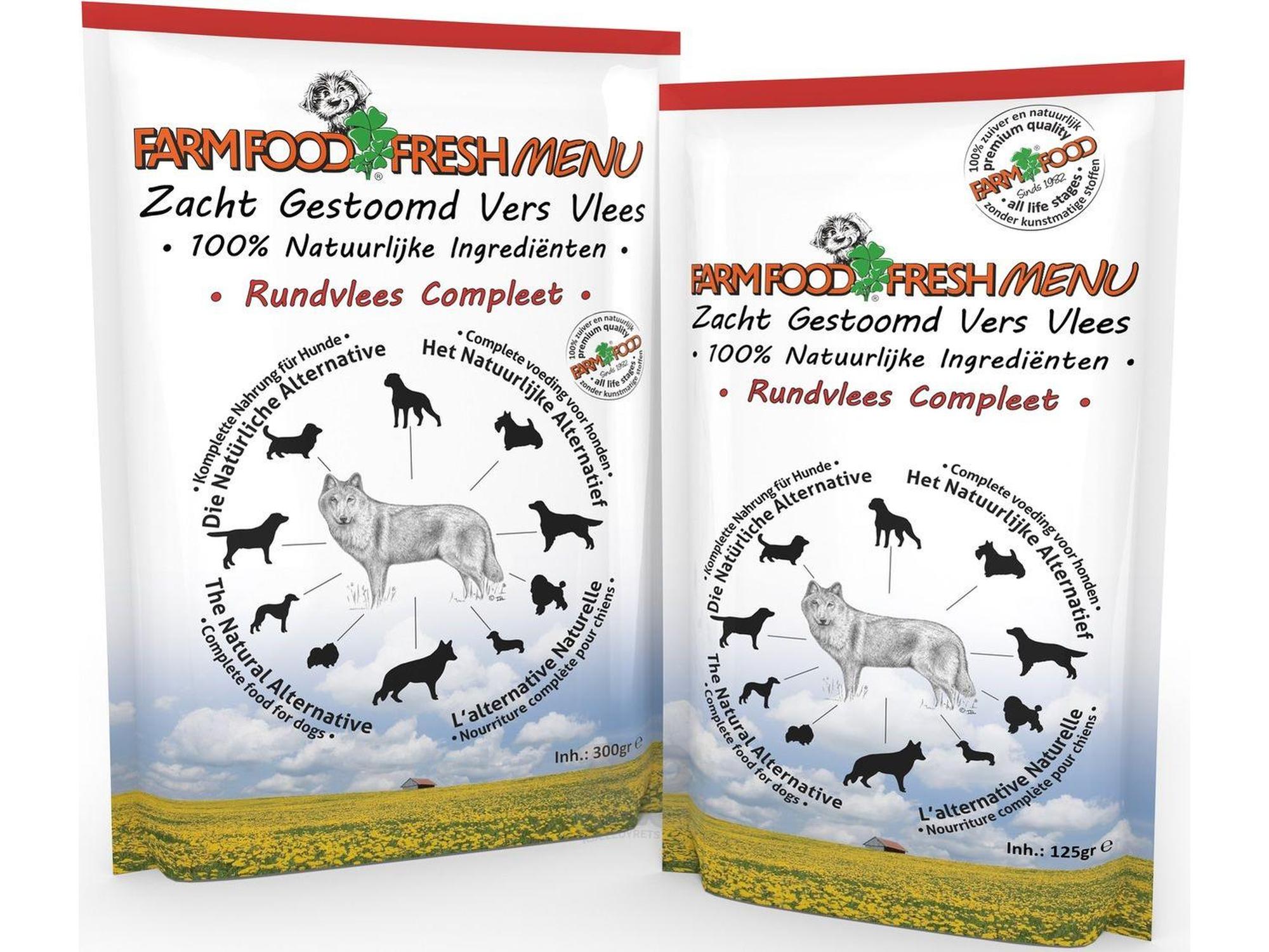 Farm Food Fresh Menu Rundvlees Compleet 125g x 16stk