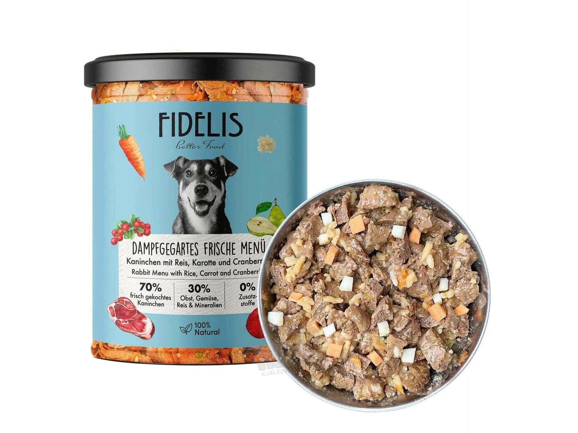 Fidelis Frische Menü Kanin med Ris, Gulrot og Tranebær 400 g