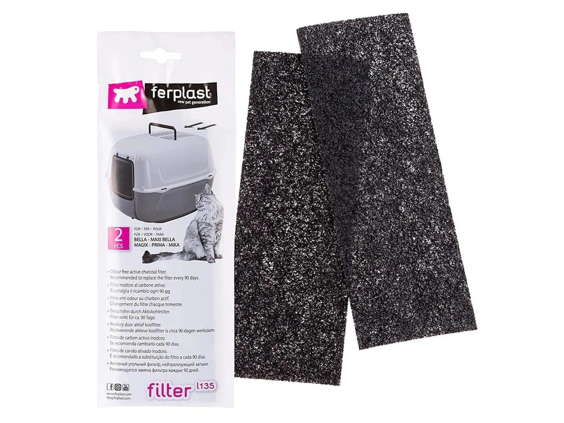 Ferplast Filter L135 til kattetoalett aktivt kullfilter