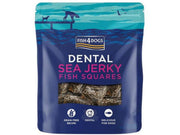 Fish4Dogs Dental Sea Jerky Fish Squares – Tannrensende hundegodbit av fiskeskinn (115g / 575g)