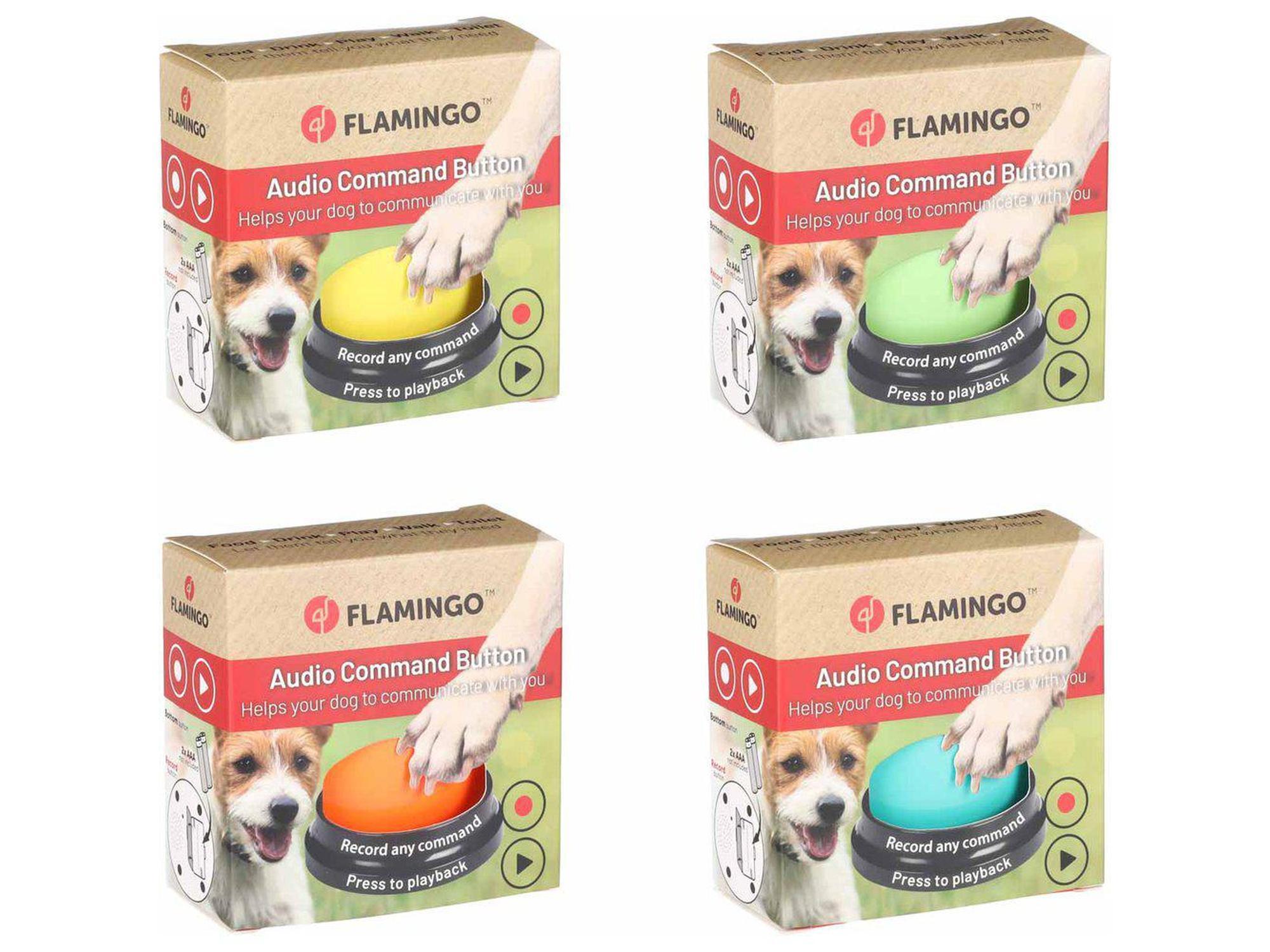 Flamingo HS Karao innspillbar lydknapp til hund 8,8 cm