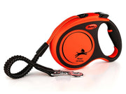 Flexi Xtreme Tape Sort-Orange ekstra sterk uttrekkbar hundebånd