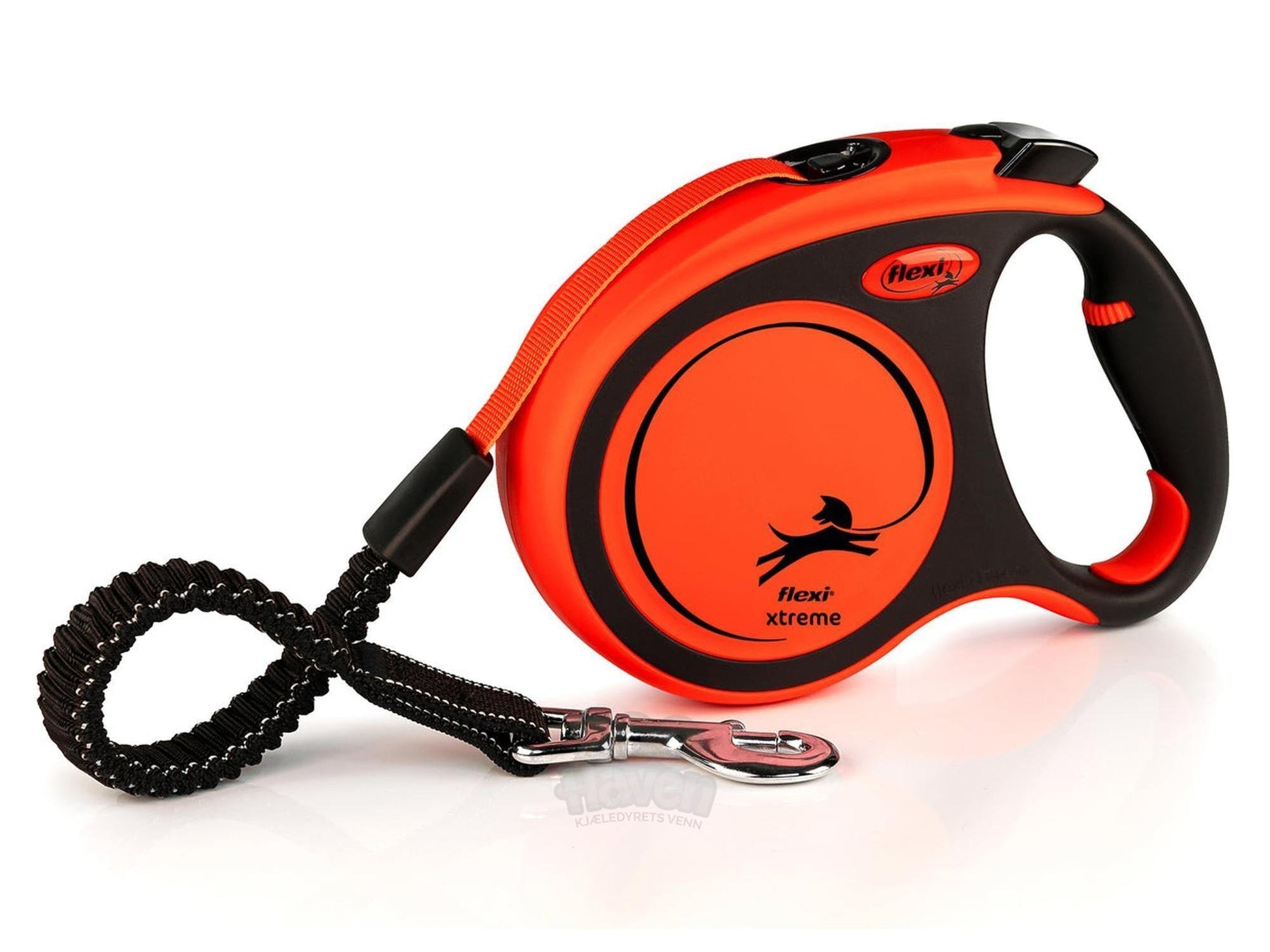 Flexi Xtreme Tape Sort-Orange ekstra sterk uttrekkbar hundebånd