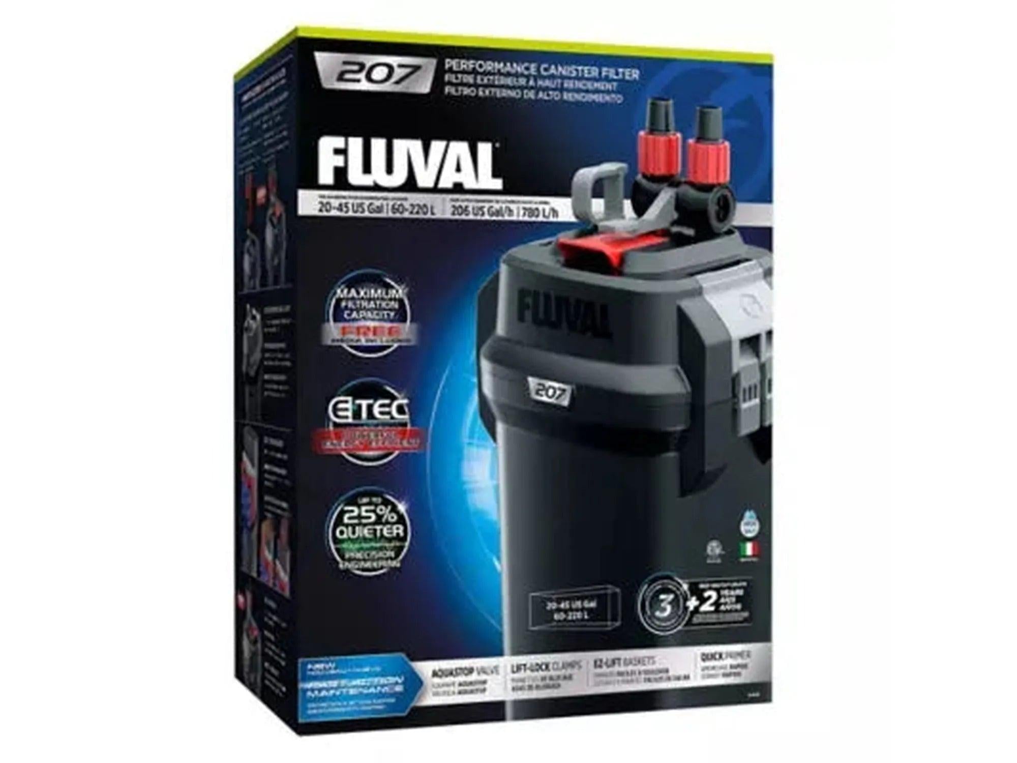 Fluval 207 Ekstern Akvariesylinder Filter 780 L/t for Akvarium 60-220 Liter