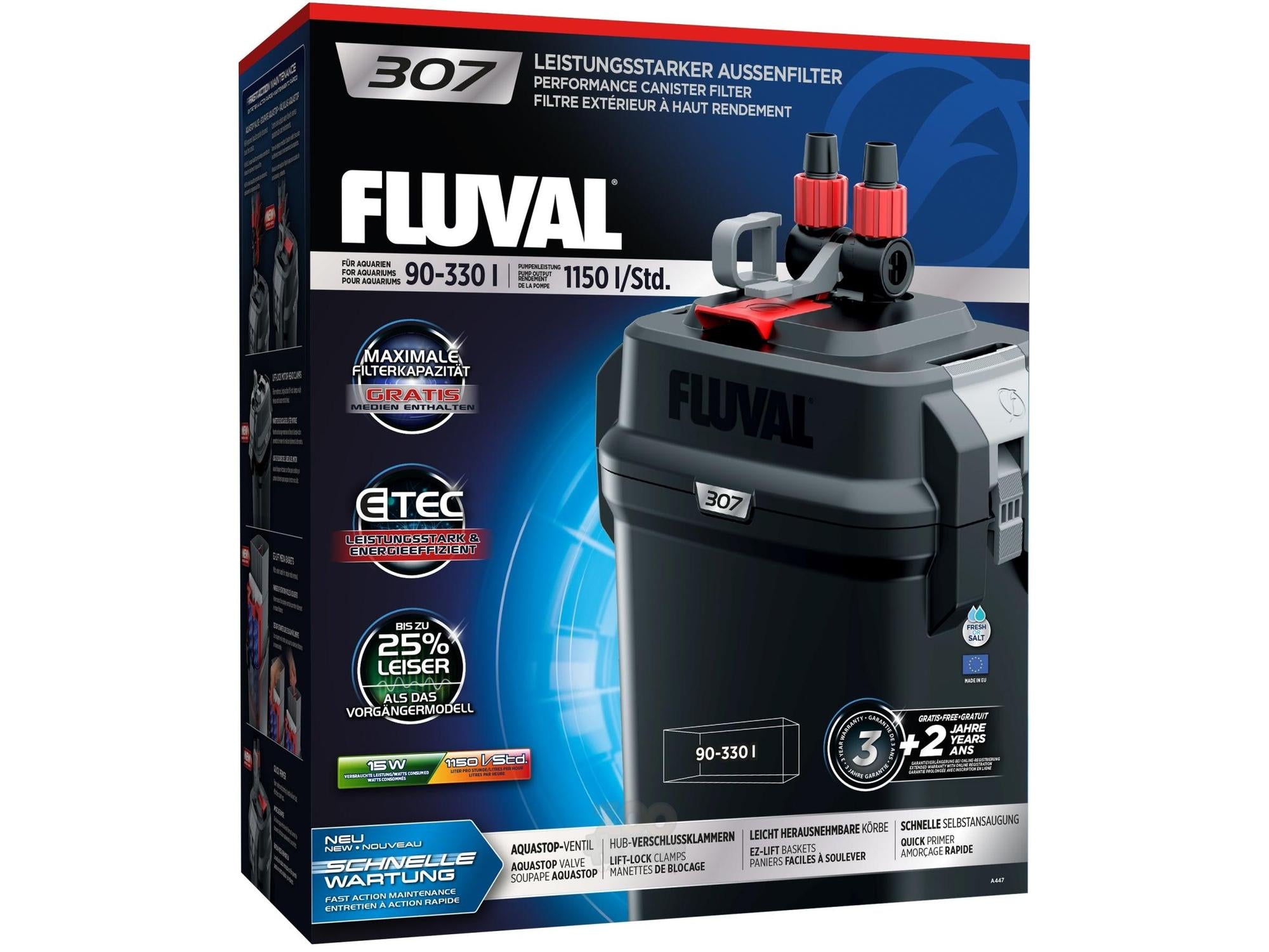 Fluval 307 Eksternfilter for Akvarium 1150 L/t 90-330 L
