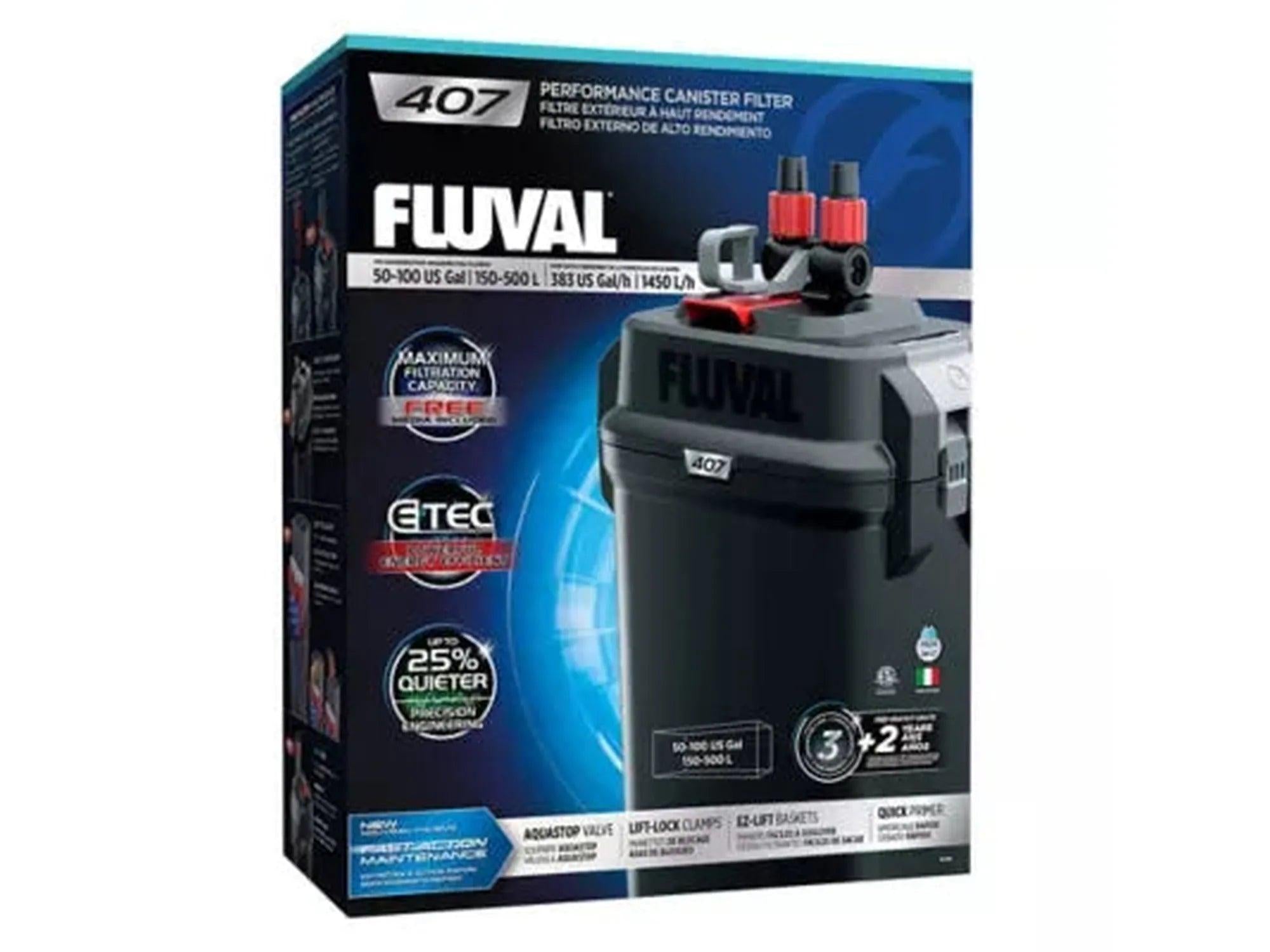 Fluval 407 Ytre Kammfilter 1450 l/t for Akvarium 150-500 liter