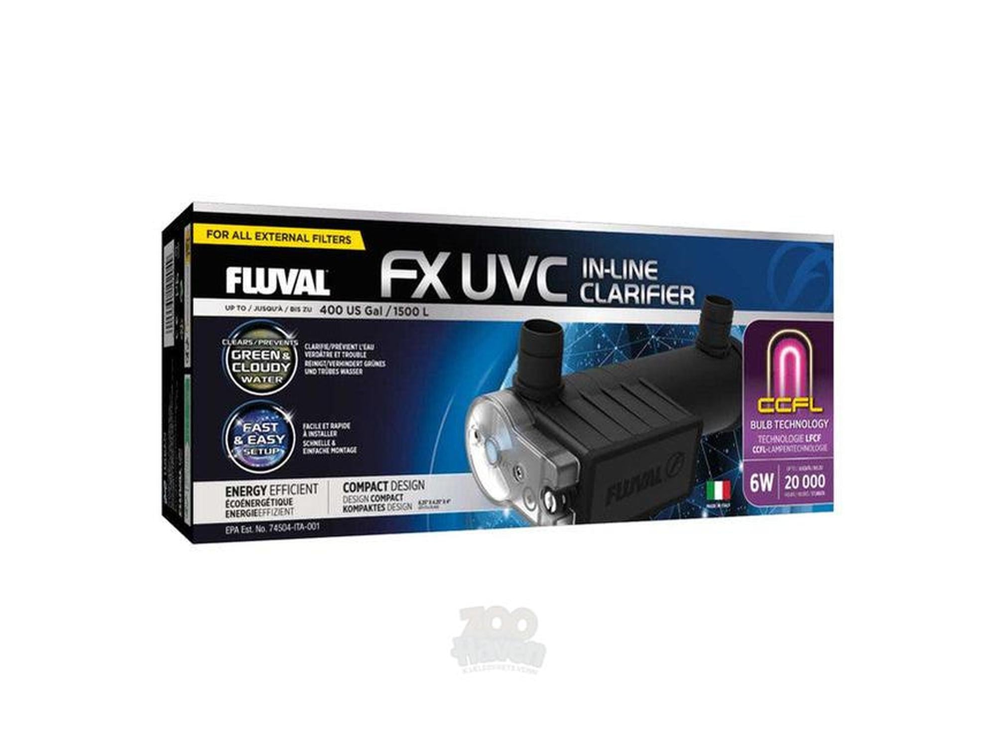 Fluval FX UVC In-Line Clarifier 6W UV-Klargjører for Akvarium opptil 1500 Liter
