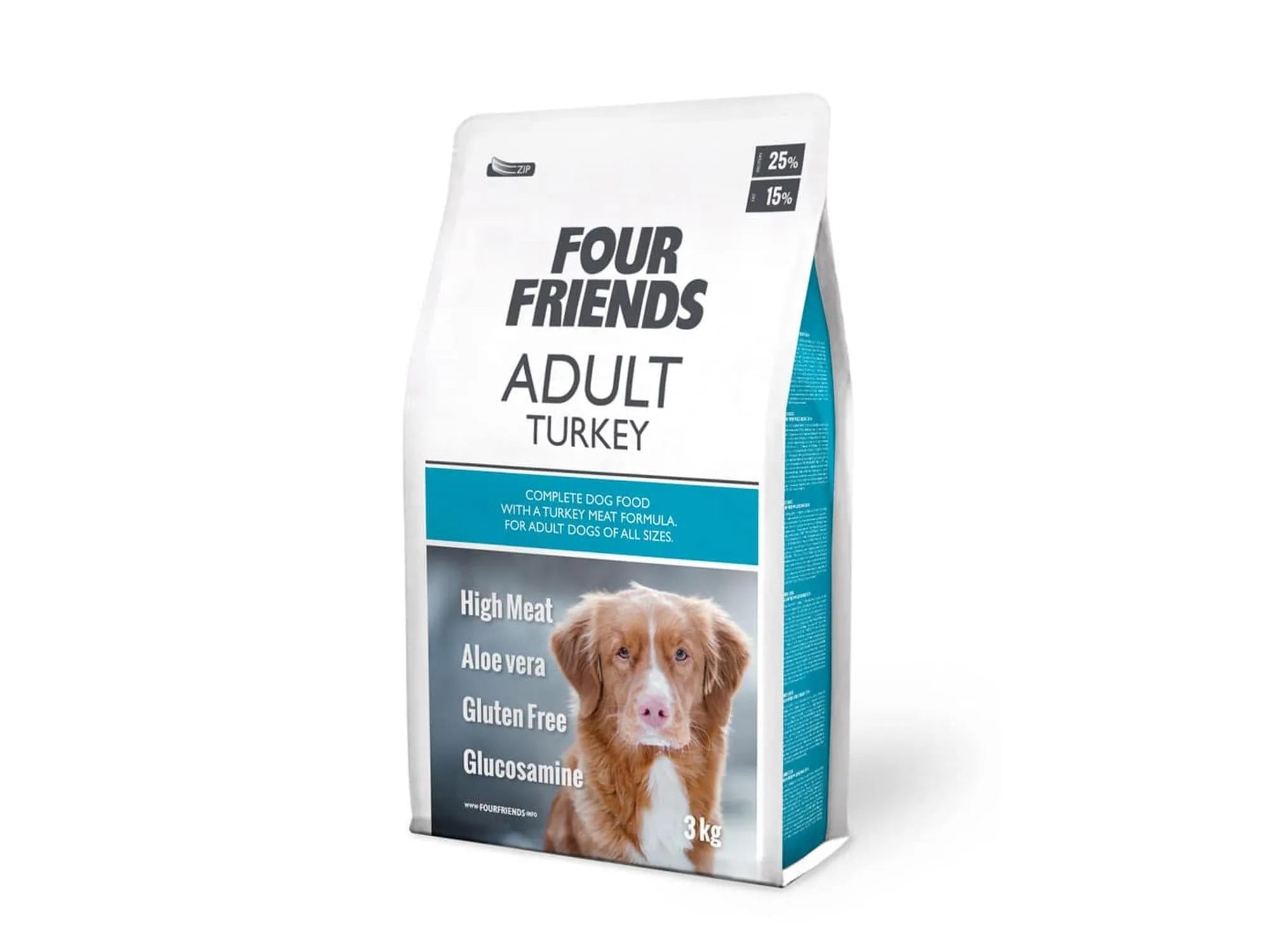 Four Friends Adult Turkey – tørrfôr til voksen hund med kalkun 3 kg