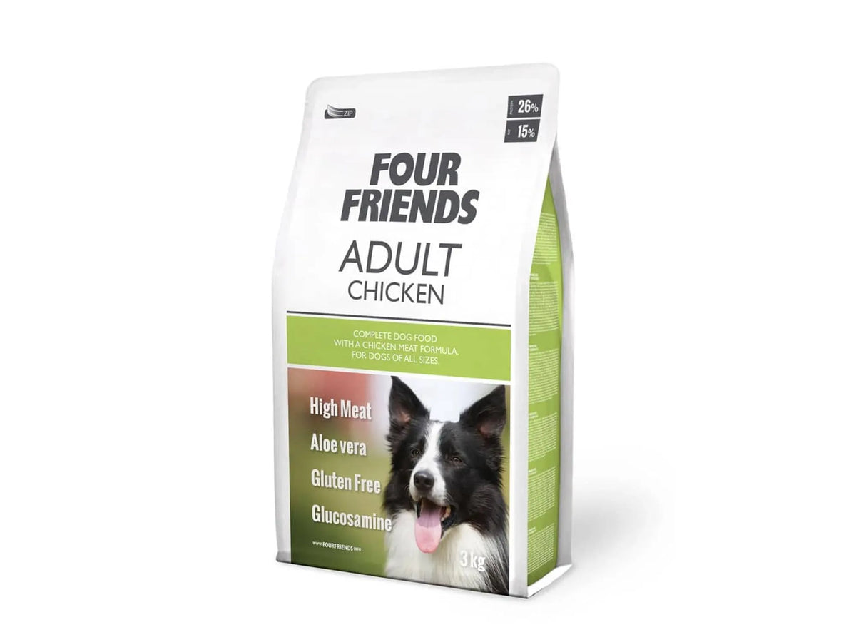 Four Friends Adult – tørrfôr til voksen hund med kylling 3 kg