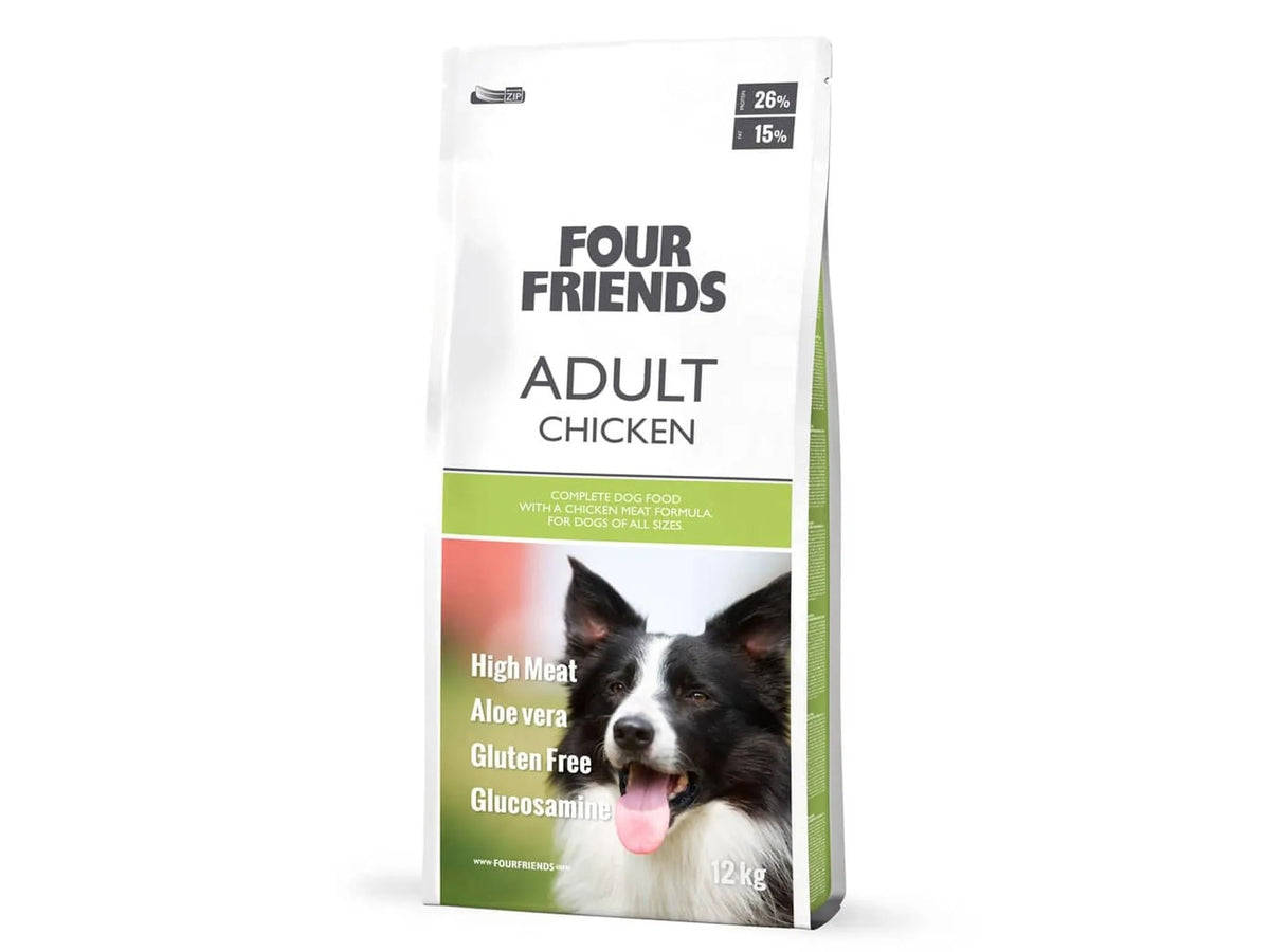 Four Friends Adult – tørrfôr til voksen hund med kylling 12 kg