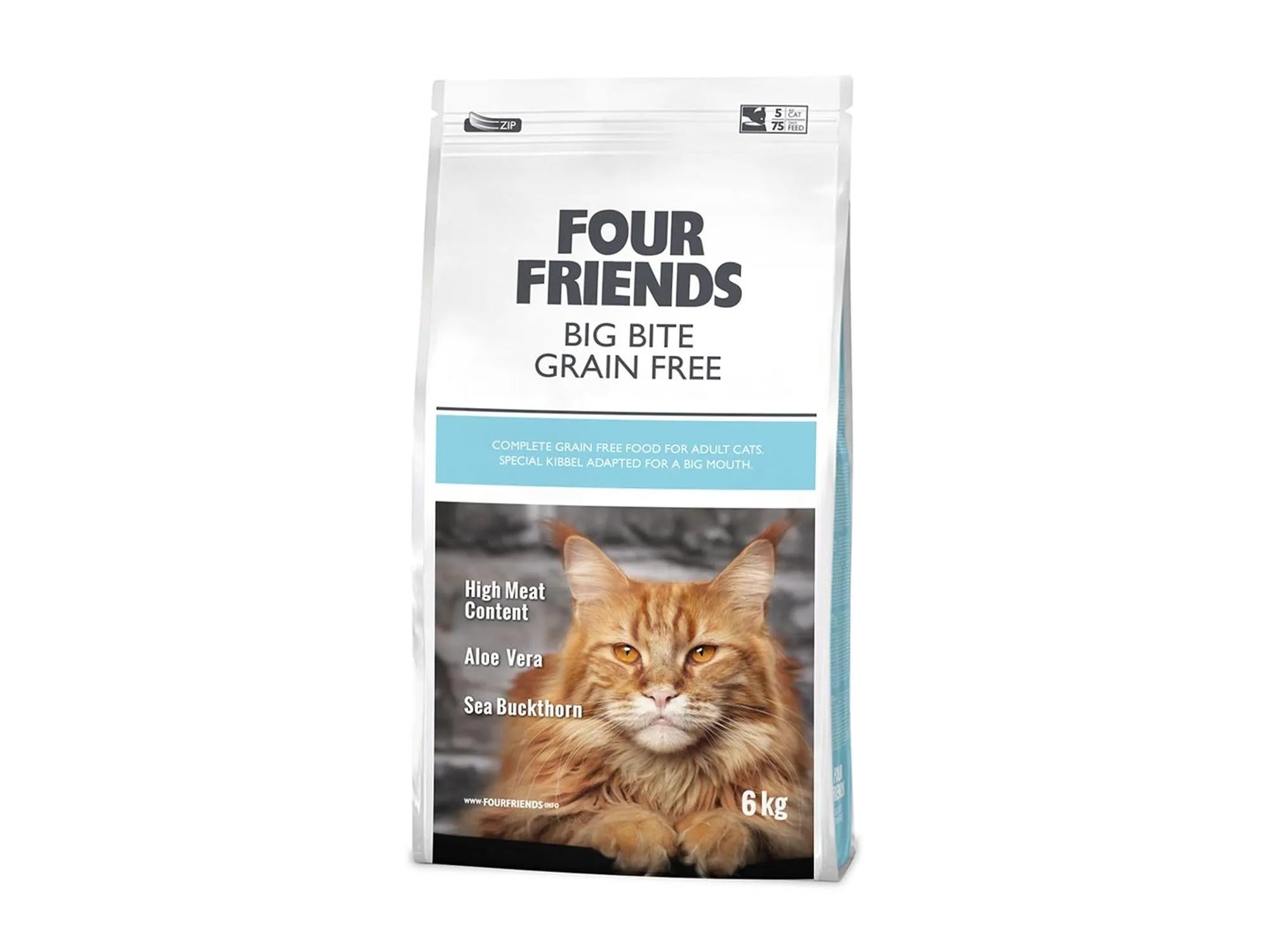 Four Friends Big Bite Grain Free – kornfritt tørrfôr til store katteraser 6 kg