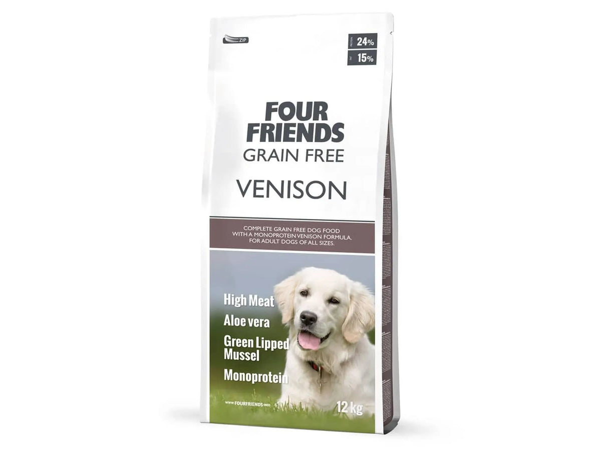 Four Friends Grain Free Venison – kornfritt tørrfôr med hjort 12 kg