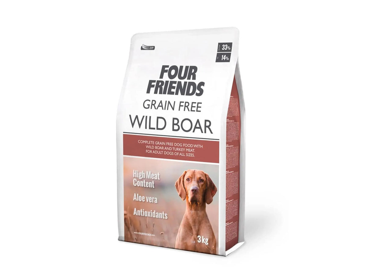 Four Friends Grain Free Wild Boar – kornfritt tørrfôr med villsvin 3 kg