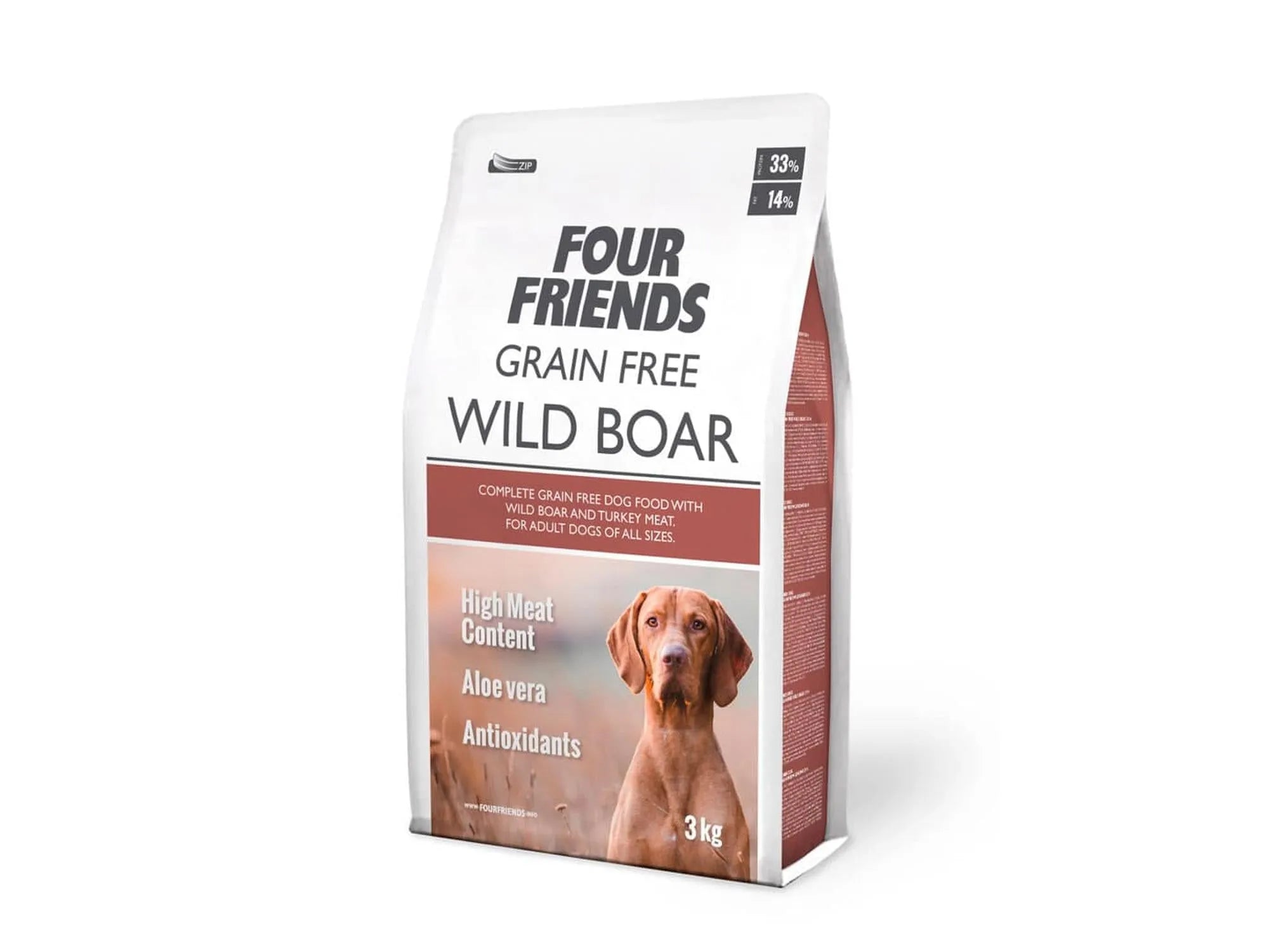 Four Friends Grain Free Wild Boar – kornfritt tørrfôr med villsvin 3 kg