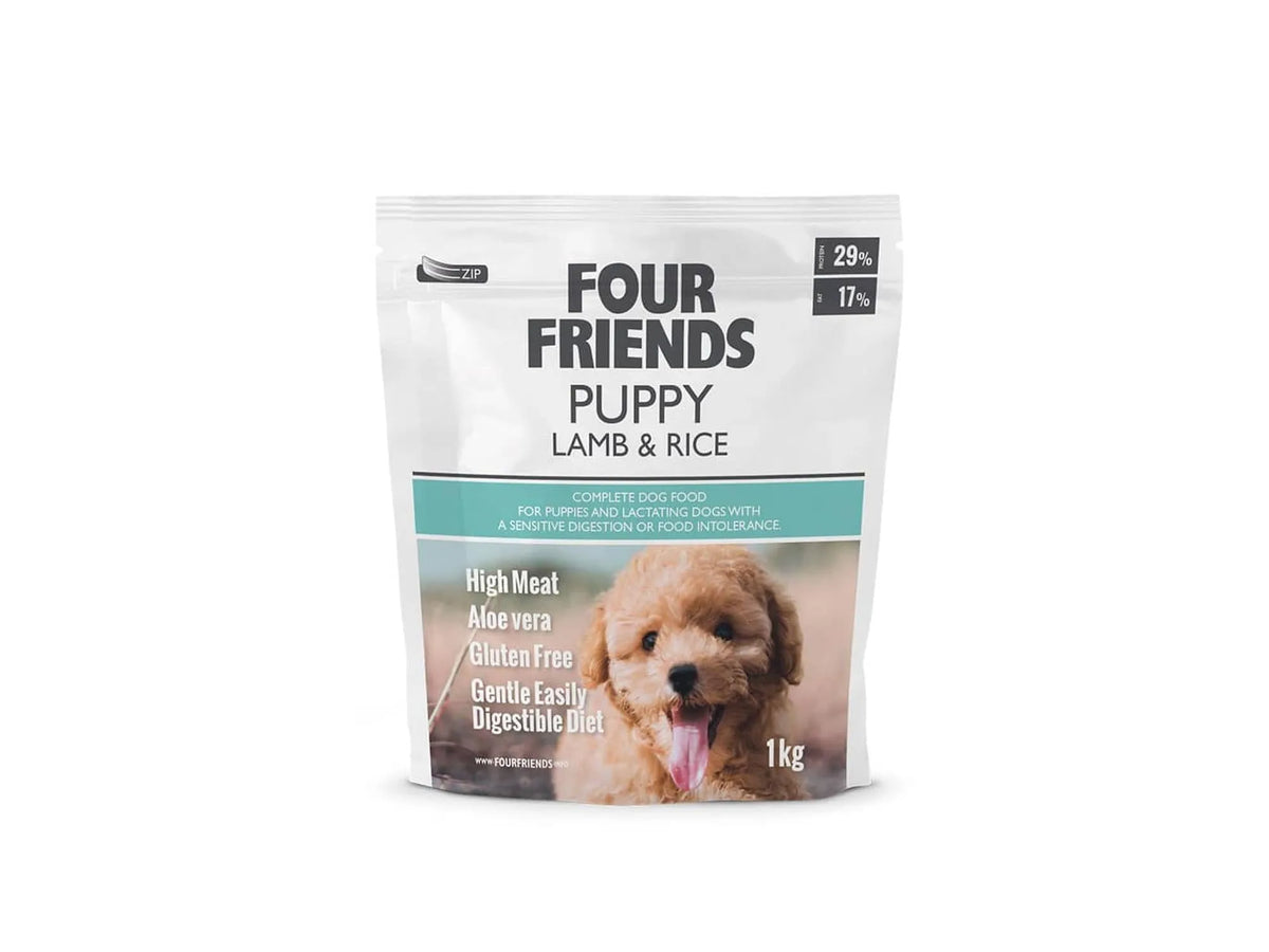 Four Friends Puppy Lamb & Rice – valpefôr med lam og ris 1 kg