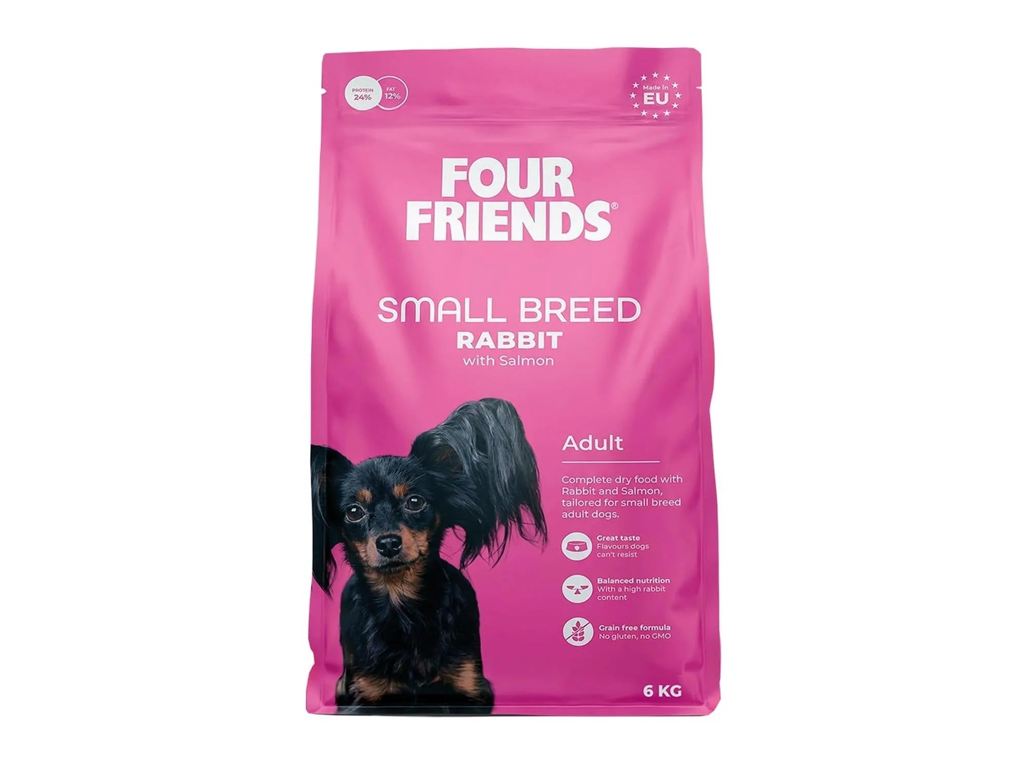 Four Friends Small Breed Rabbit – kornfritt lettfôr med kanin til små hunder 6 kg