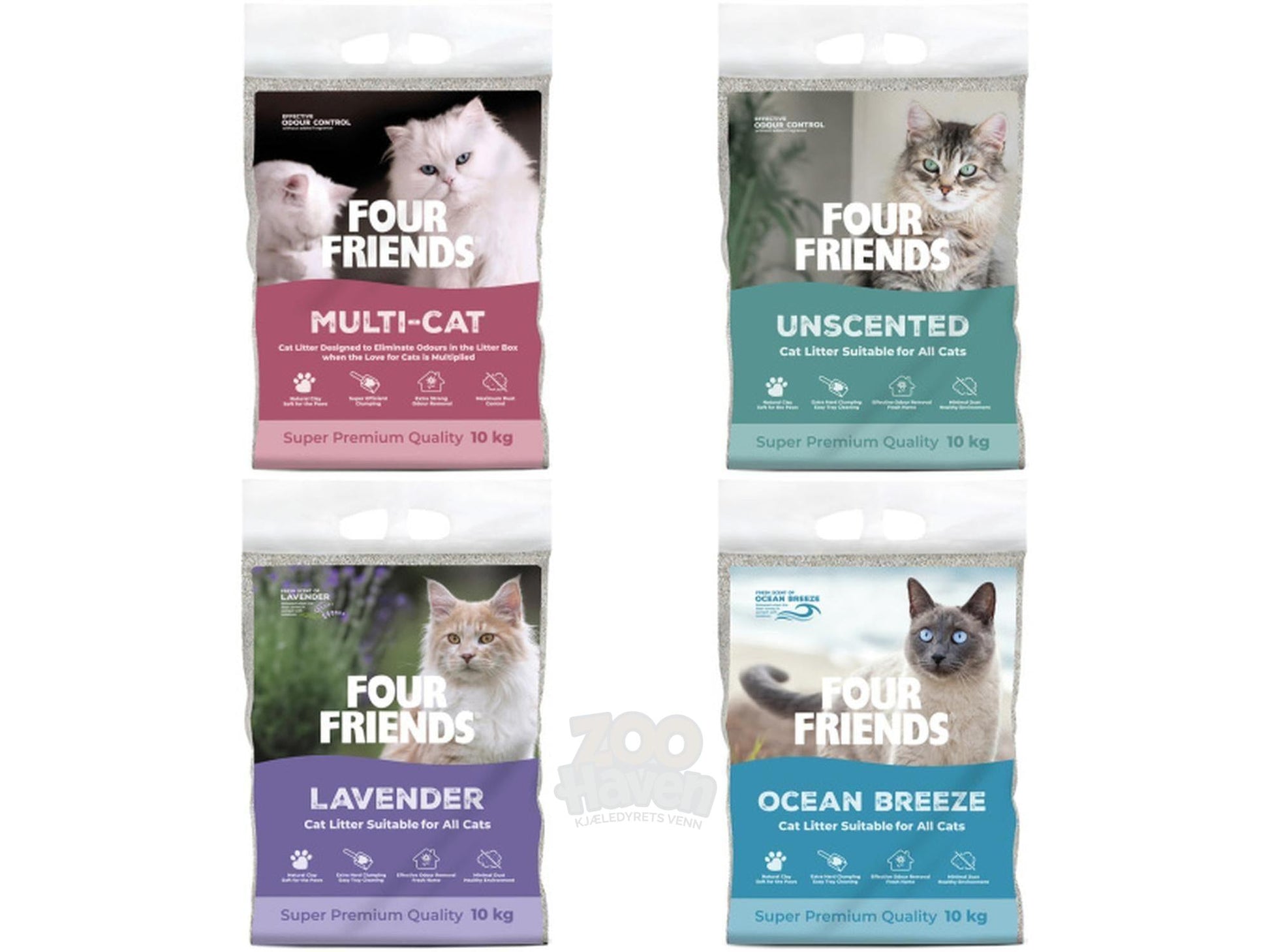 Four Friends Cat Litter 10kg klumpende kattesand