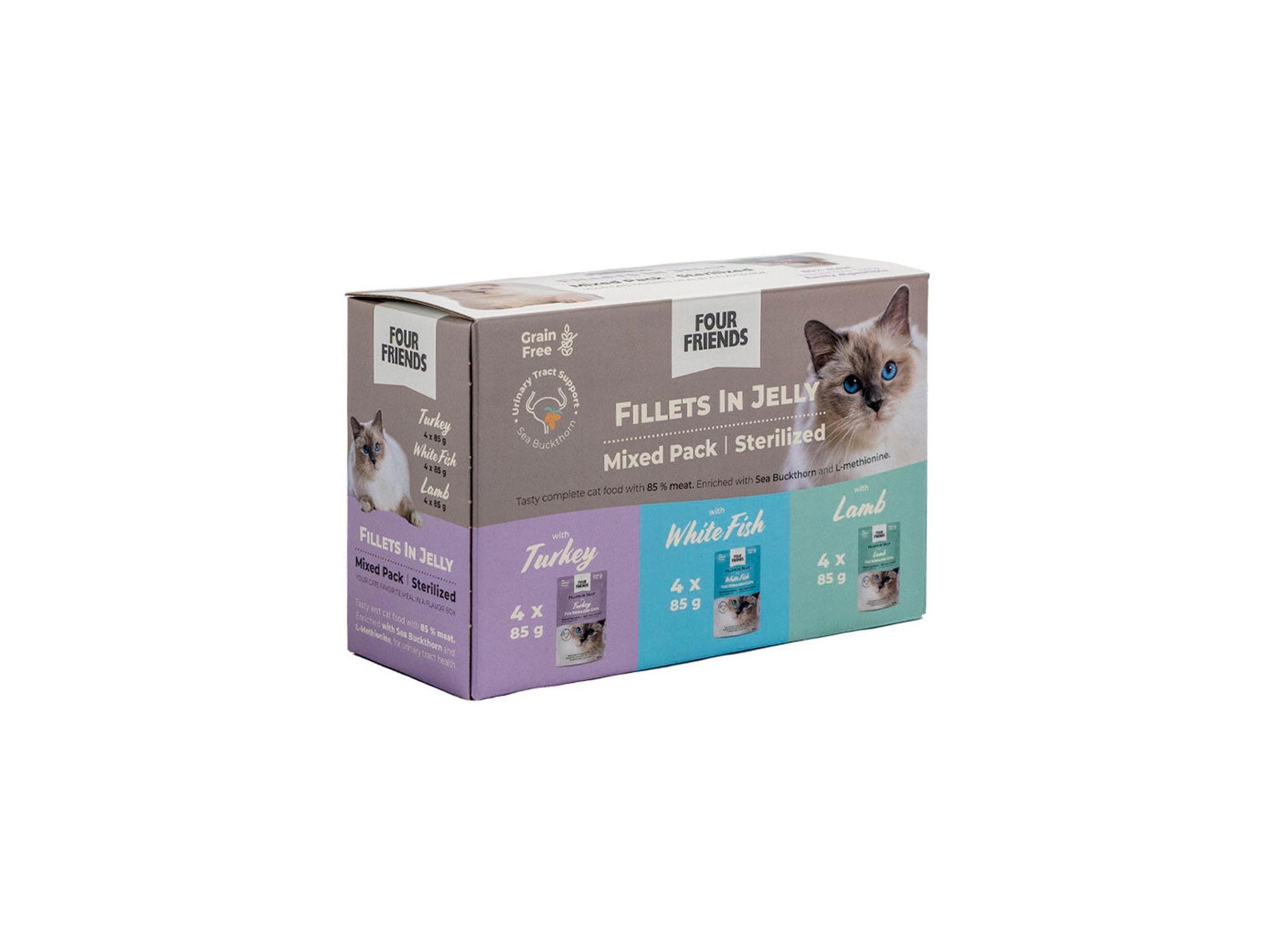 FourFriends FFC Sterilized in Jelly Mix våtfôr katt 12-pack