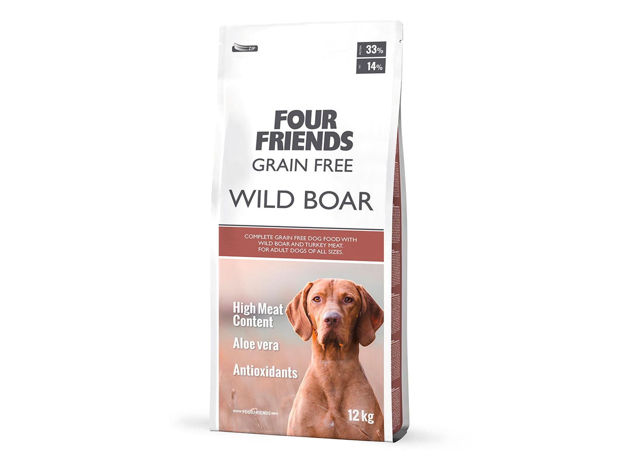 Four Friends Grain Free Wild Boar – kornfritt tørrfôr med villsvin 12 kg