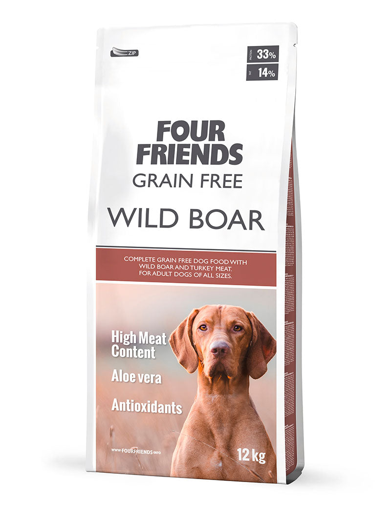 Four Friends Grain Free Wild Boar – kornfritt tørrfôr med villsvin 12 kg