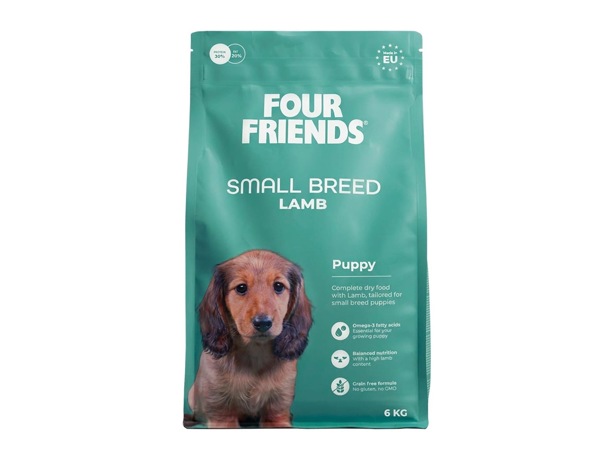 Four Friends Small Breed Puppy Lamb – kornfritt valpefôr til små raser 6 kg