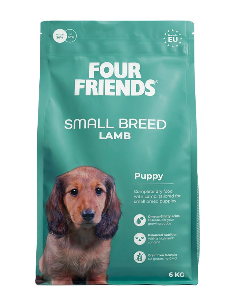 Four Friends Small Breed Puppy Lamb – kornfritt valpefôr til små raser 6 kg