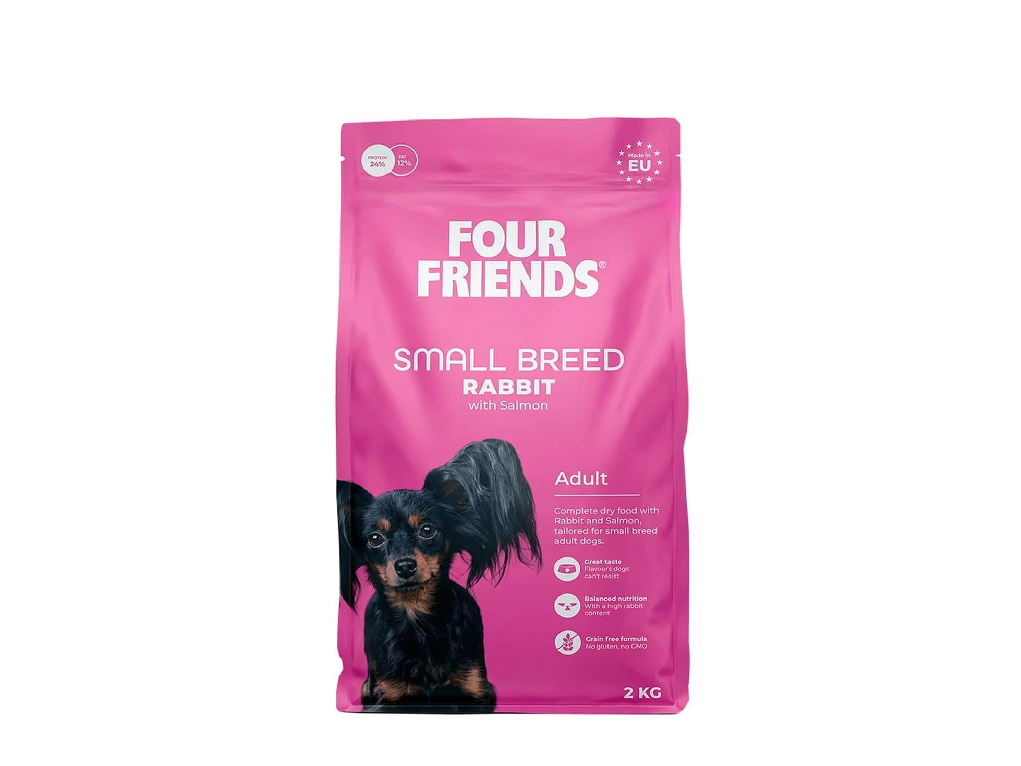 Four Friends Small Breed Rabbit – kornfritt lettfôr med kanin til små hunder 2 kg