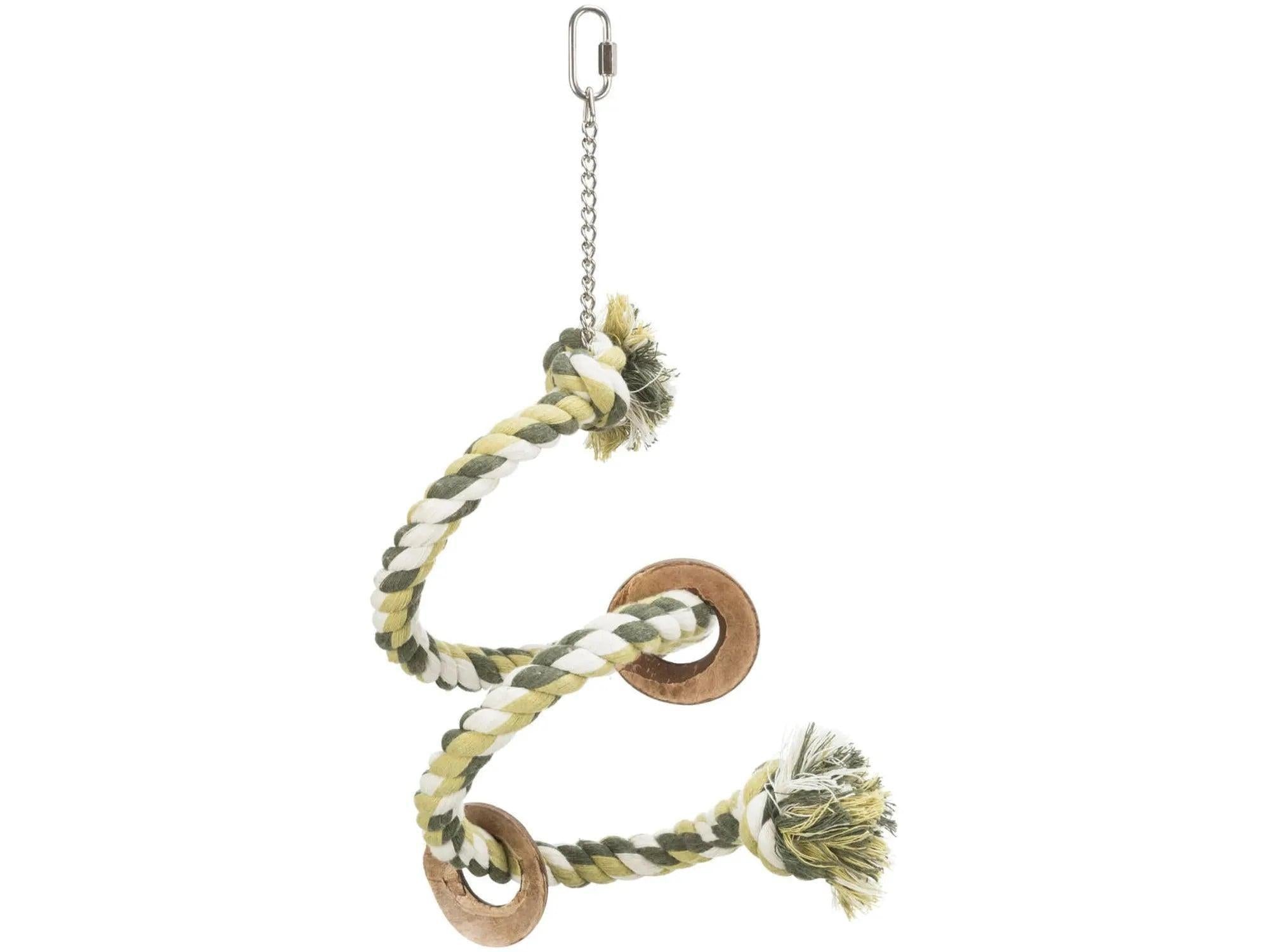 Trixie Fugleleke Sittepinne Spiral i Bomul 50cm lekety for fugl