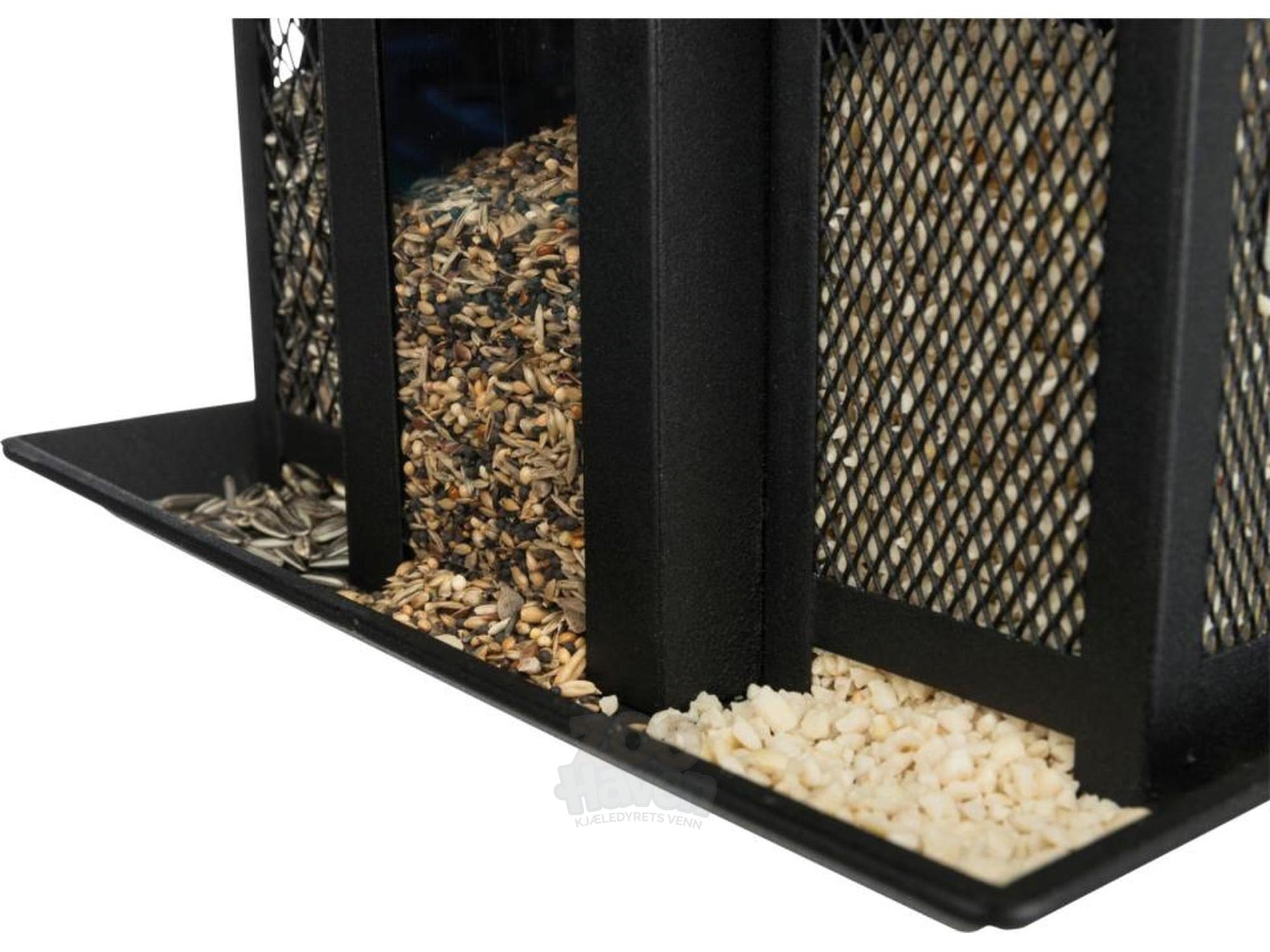 Fuglemater Villa i Metall 26x19x19 cm Sort-2