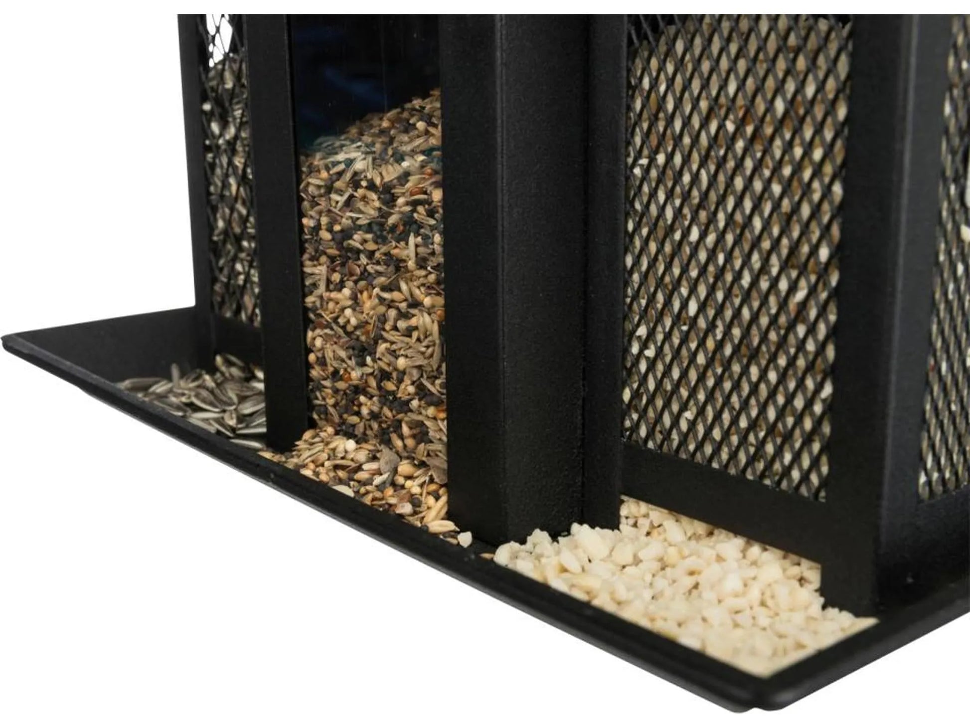 Fuglemater Villa i Metall 26x19x19 cm Sort-2