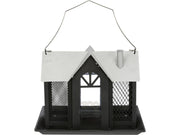 Fuglemater Villa i Metall 26x19x19 cm Sort