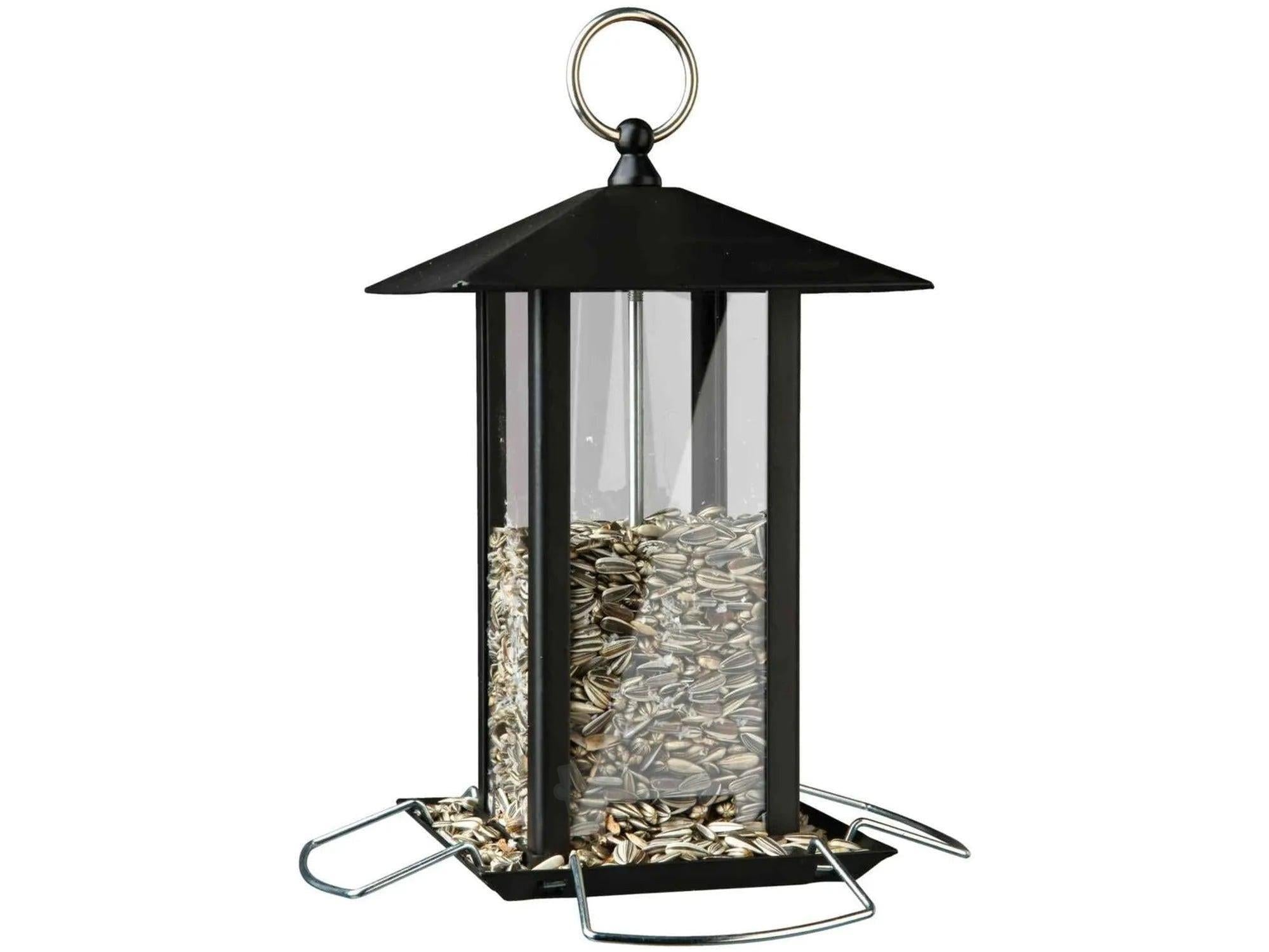 Fuglemater i Metall 19x19x20cm Sort