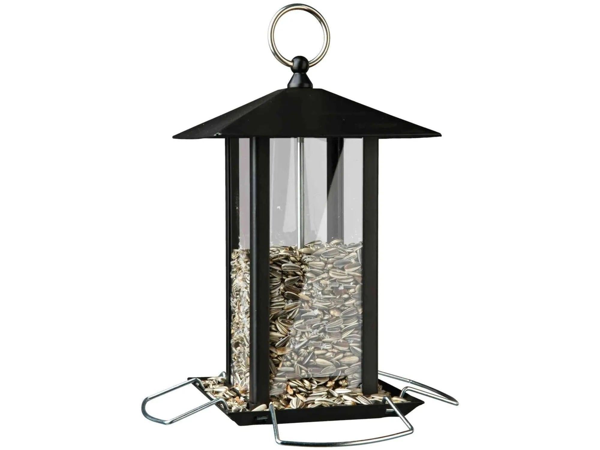 Fuglemater i Metall 19x19x20cm Sort