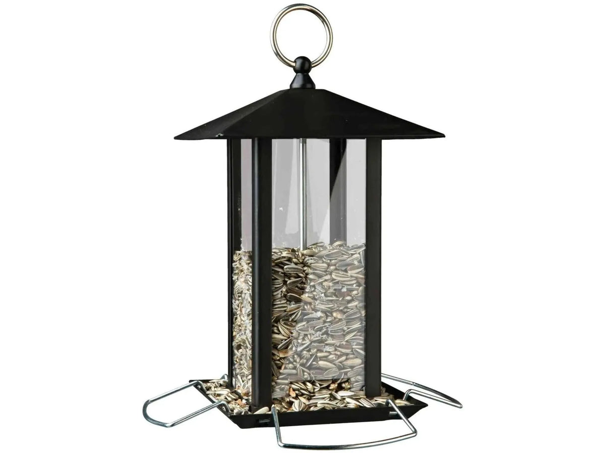 Fuglemater i Metall 19x19x20cm Sort