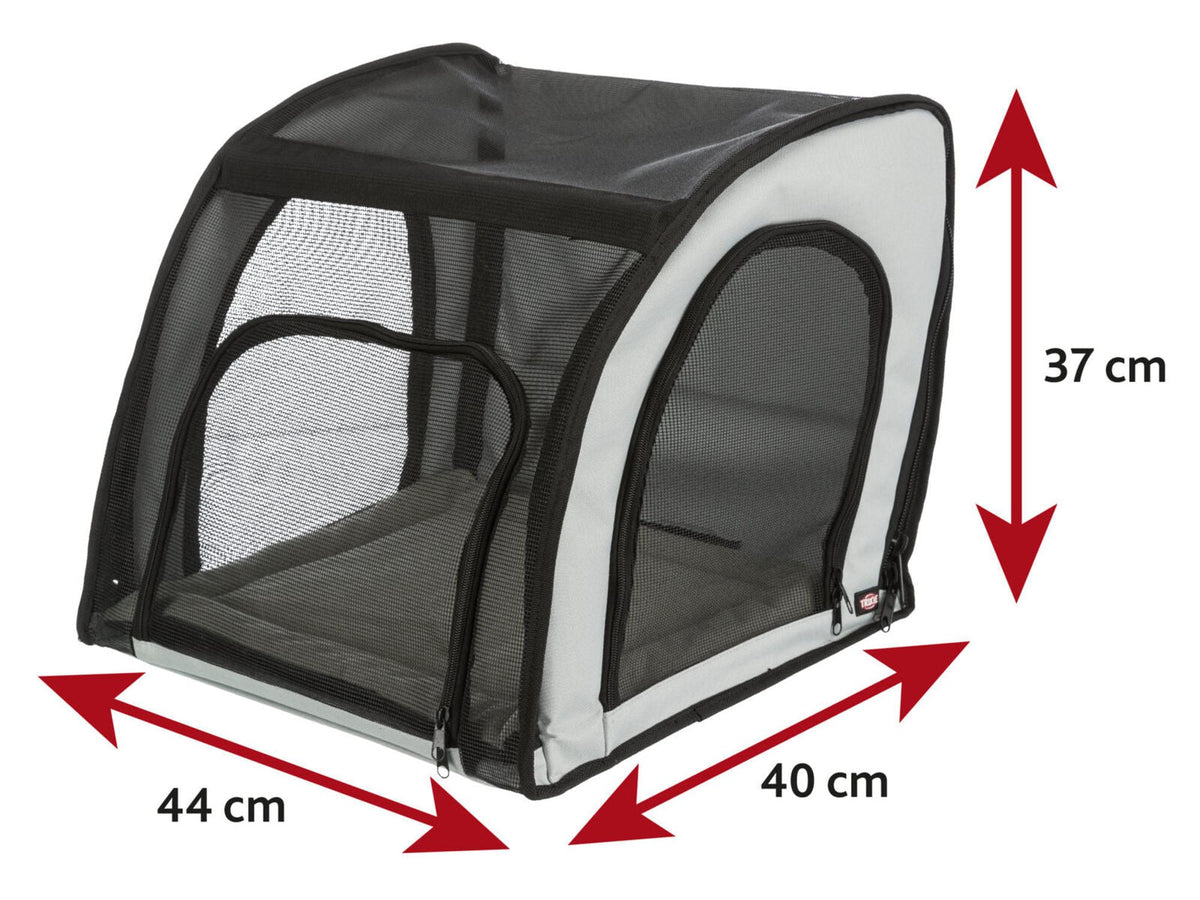 Trixie Bilsete Hund 44 × 37 × 40 cm Grå/Sort – Lukket og sammenleggbart