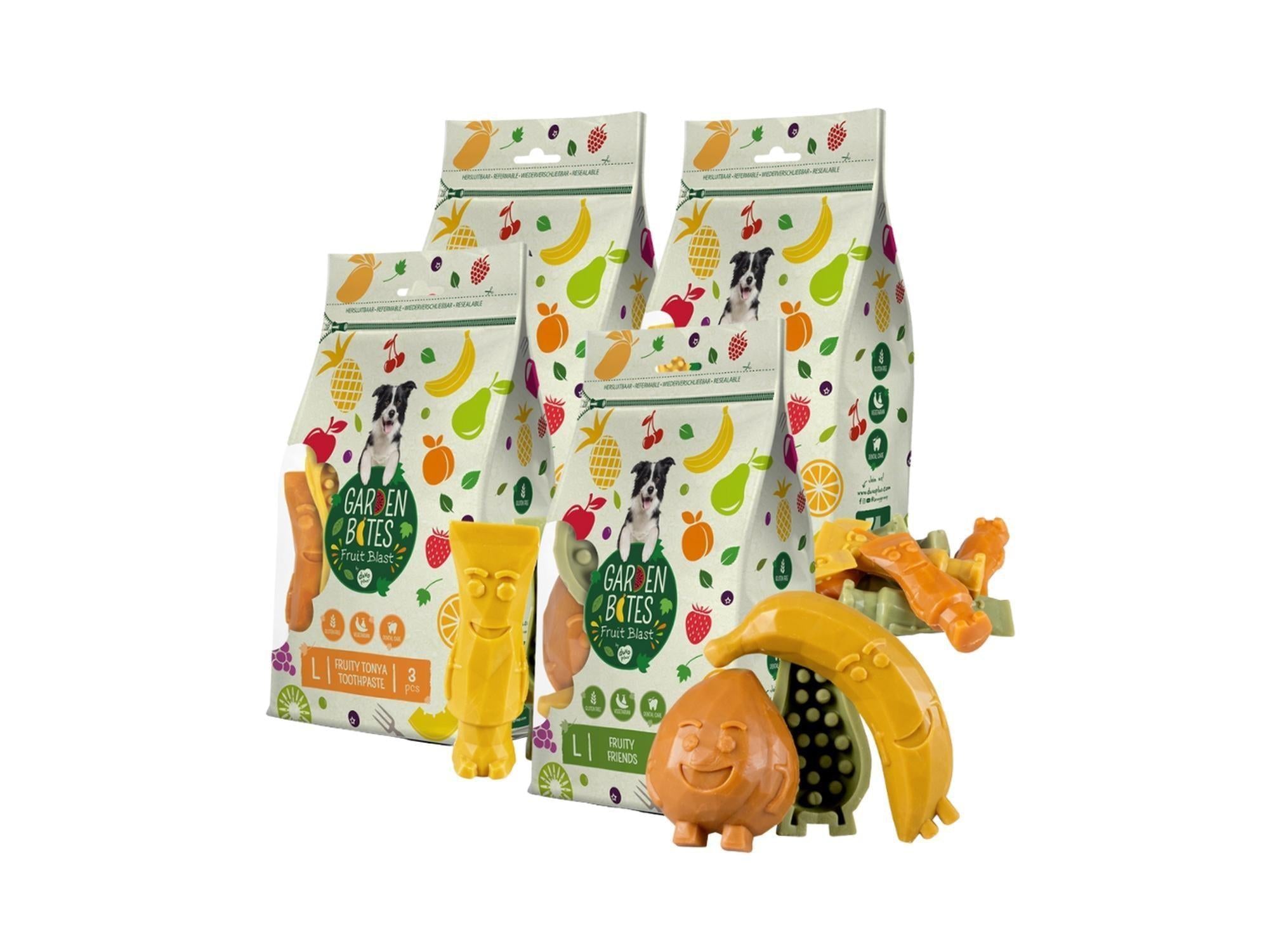 Garden Bites Fruity-serien naturlige fruktgodbiter til smådyr