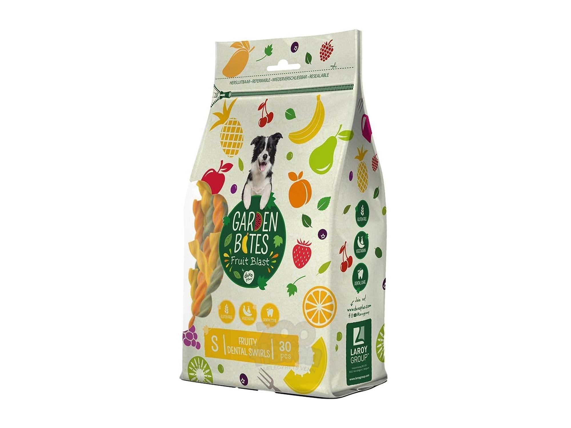 Garden Bites Fruktig Dental Swirls vegetarisk tyggegodbit S 30 stk