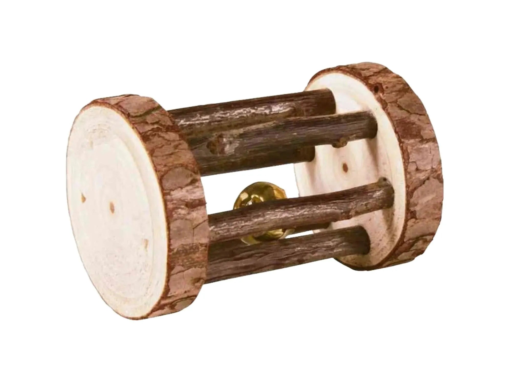 Naturlig furu gnagerleke med bjelle, 5x7cm, for smådyr.