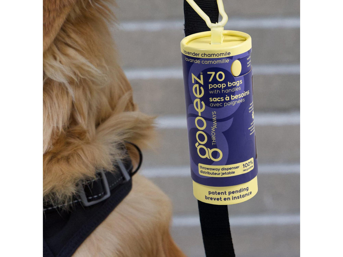 Goo-eez Throwaways hundeposer med dispenser – Lavender Chamomile