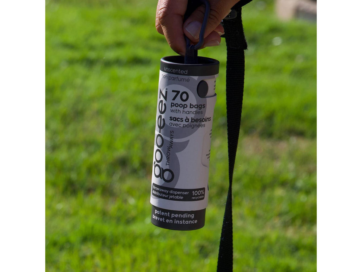 Goo-eez Throwaways hundeposer med dispenser – Unscented