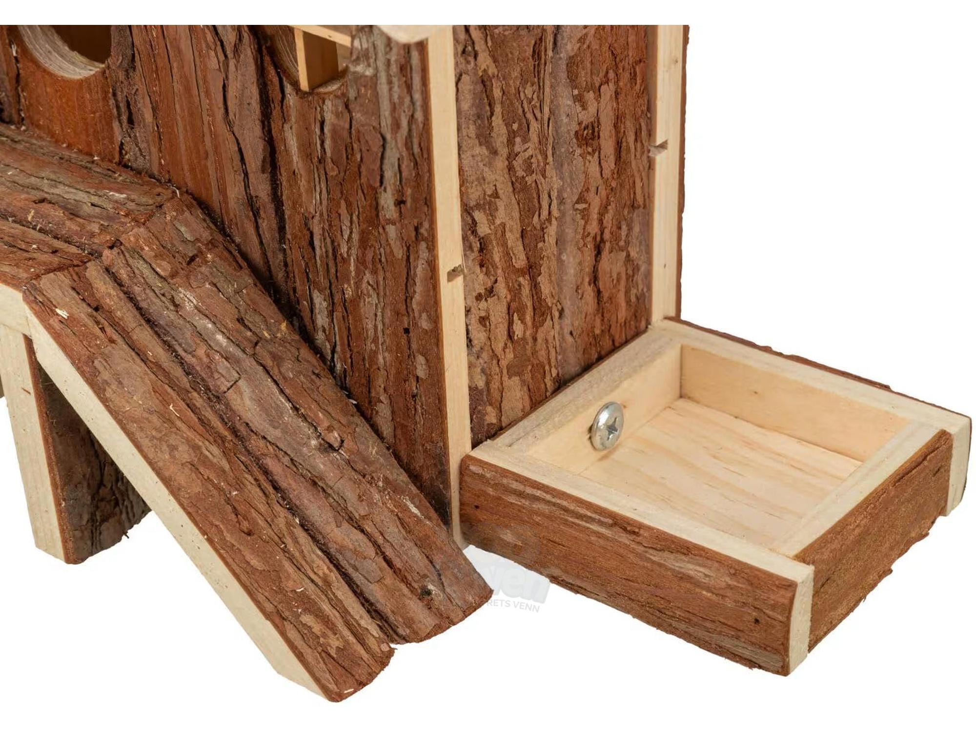 Hamsterhus Henna 27x15x21cm Furu – Trehus med soveplass og matskål