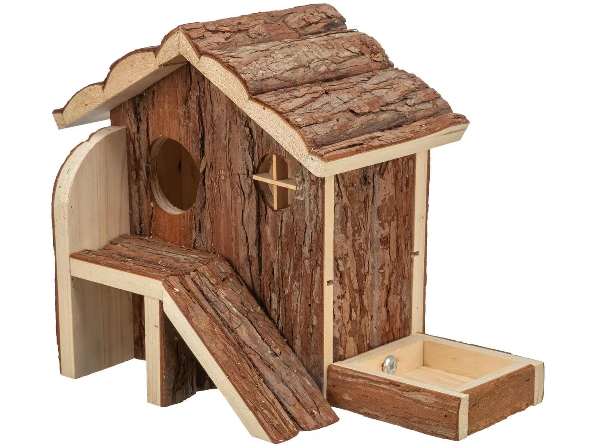 Hamsterhus Henna 27x15x21cm Furu – Trehus med soveplass og matskål