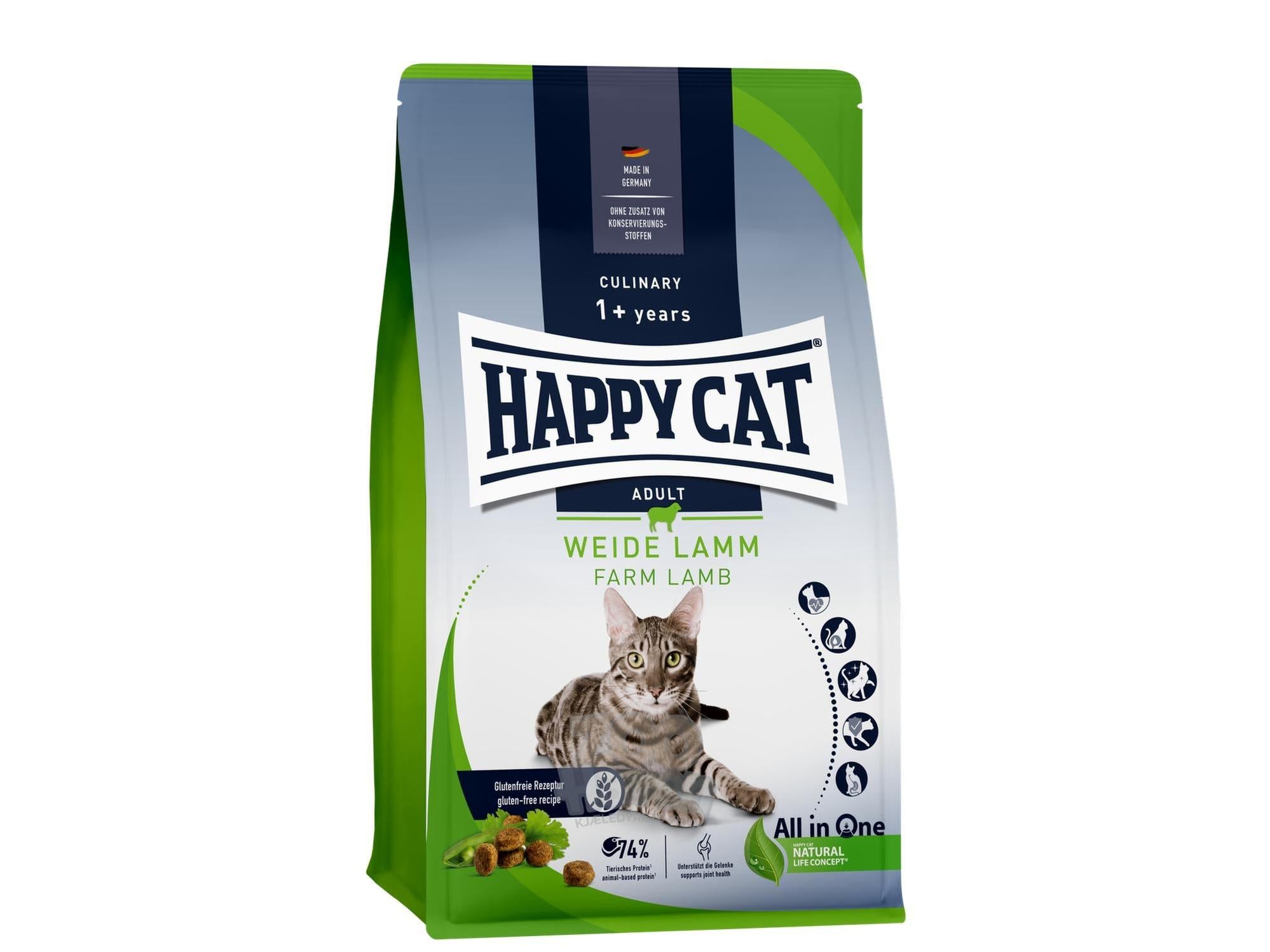 Happy Cat Culinary Adult Lam 1,3kg, 4kg & 10kg – Kattemat med Lam for Voksne og Sensitive Katter