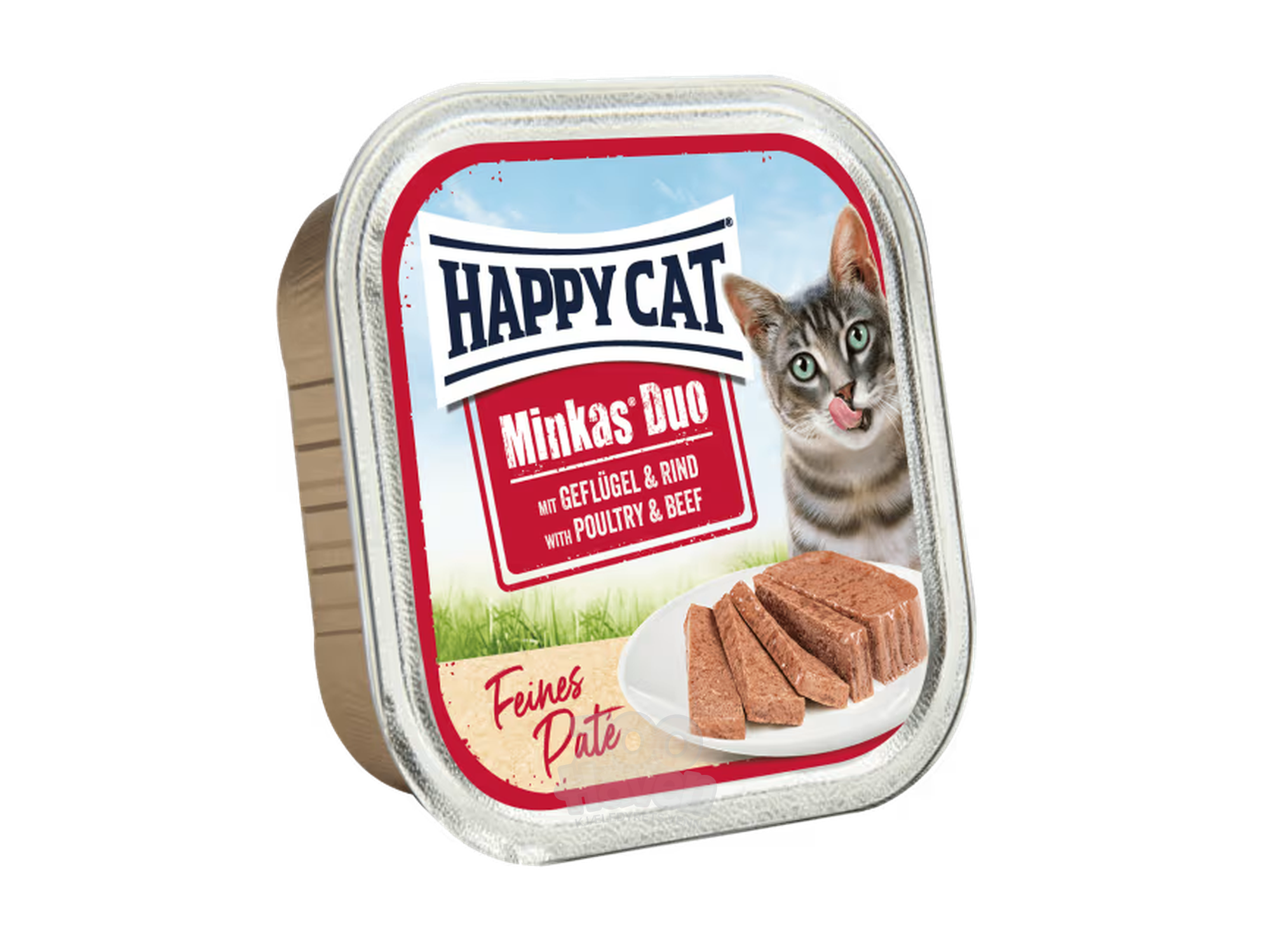Happy Cat Minkas Duo Menu Fugl & Okse Paté 16 x 100g