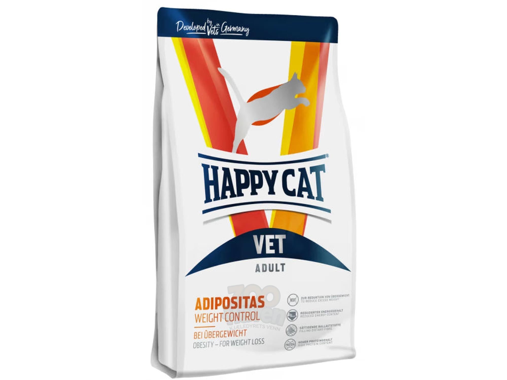 Happy Cat VET Adipositas 1kg & 4kg – Veterinærfôr for Vektnedgang hos Katt