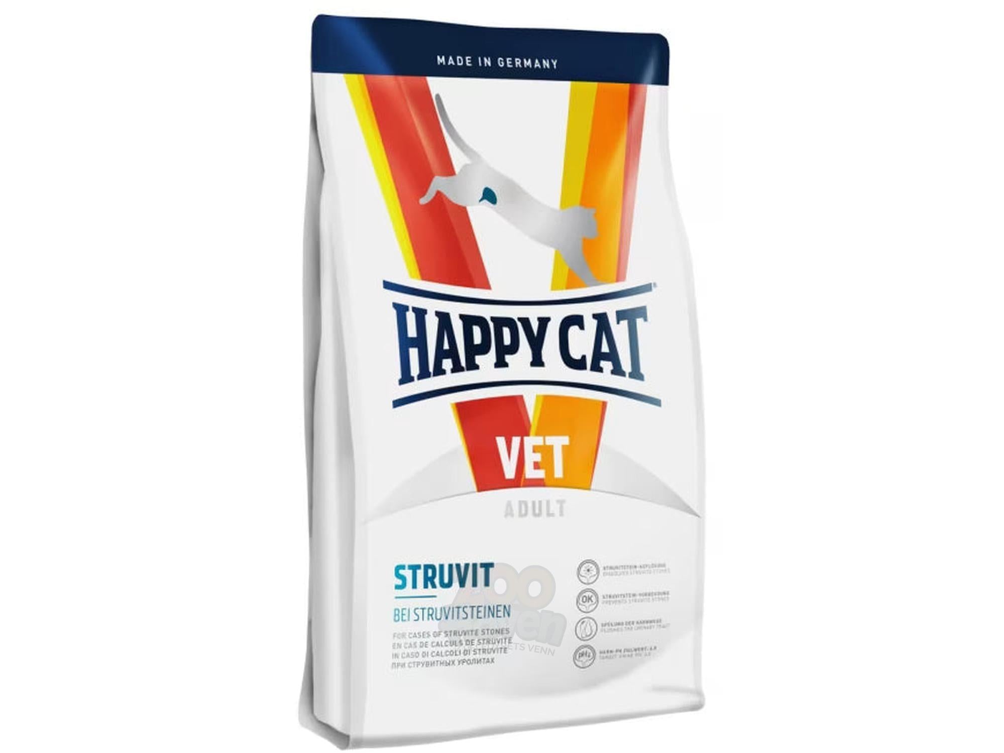 Happy Cat VET Struvit 1kg & 4kg – Veterinærfôr for Struvittstein og Urinveier hos Katt